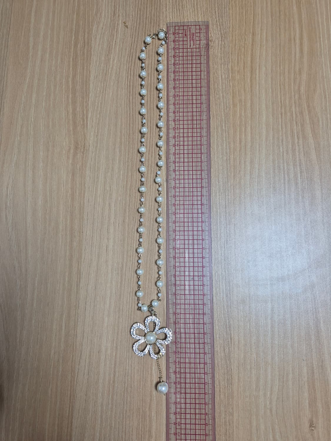 Japanese vintage 빅플라워 진주목걸이  상품이미지3