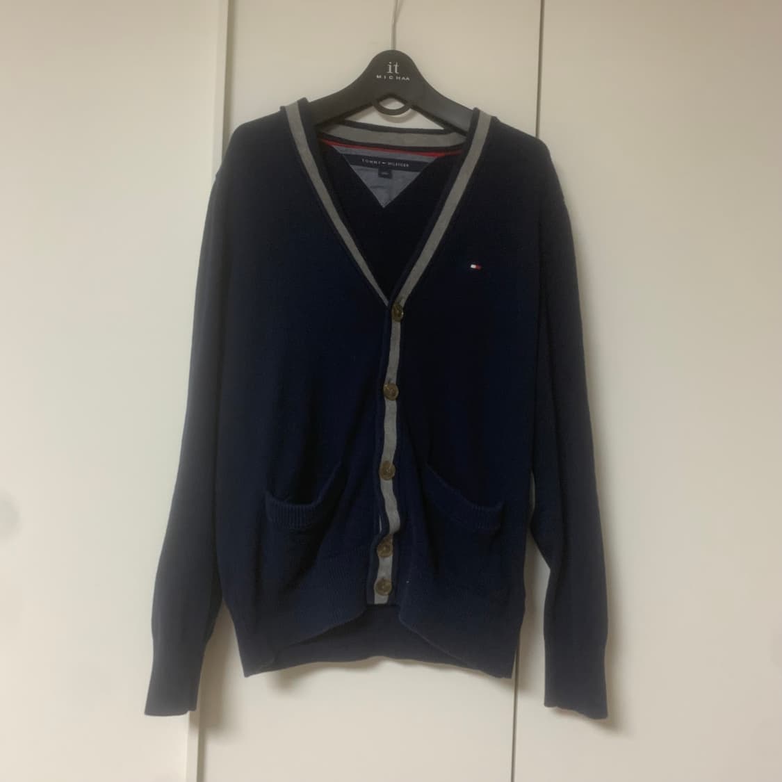 타미힐피거 네이비 가디건 95 상품이미지1