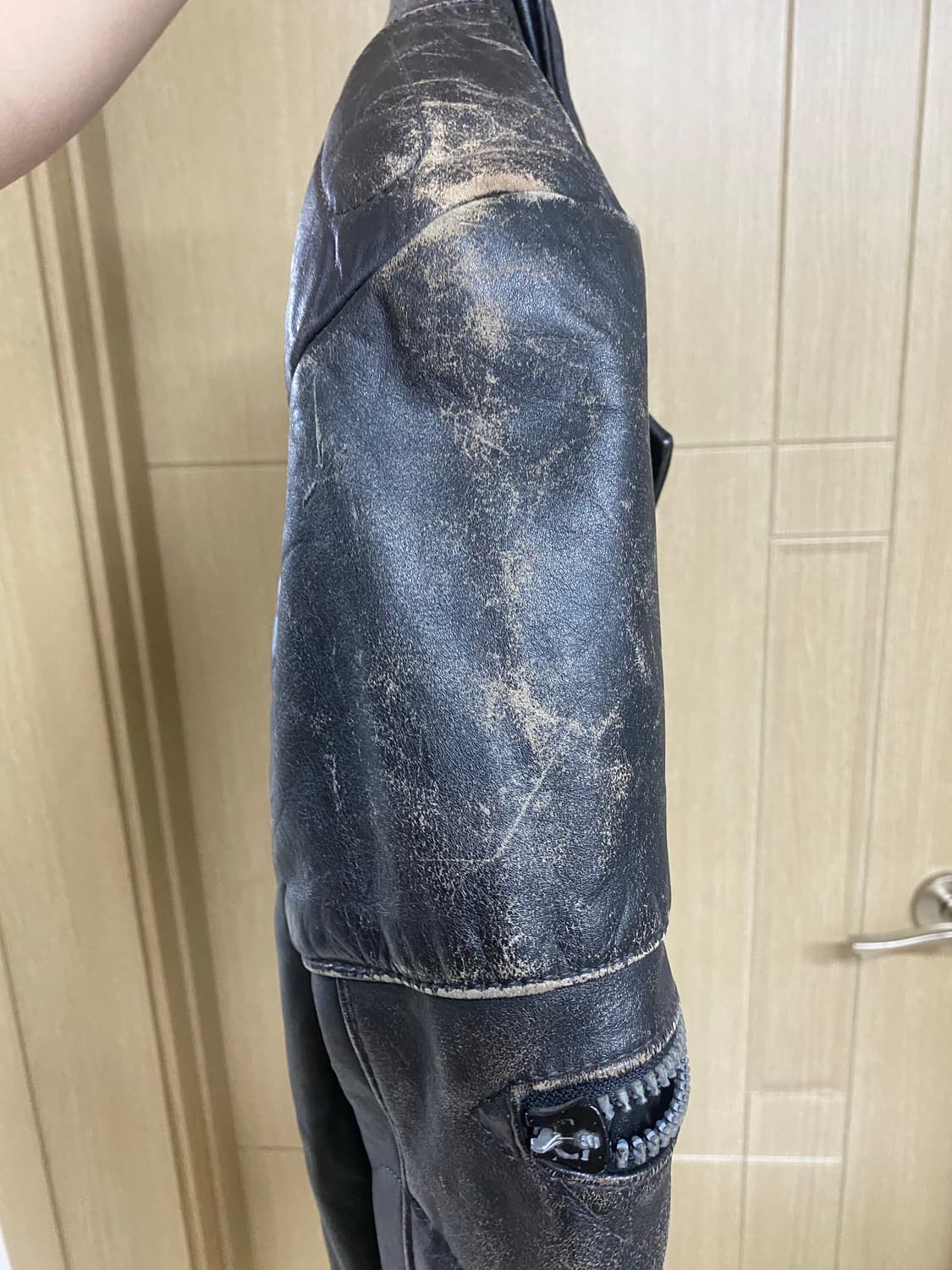 할리데이비슨 x 하인 게릭 가죽 모터사이클 자켓 빈티지 상품이미지5