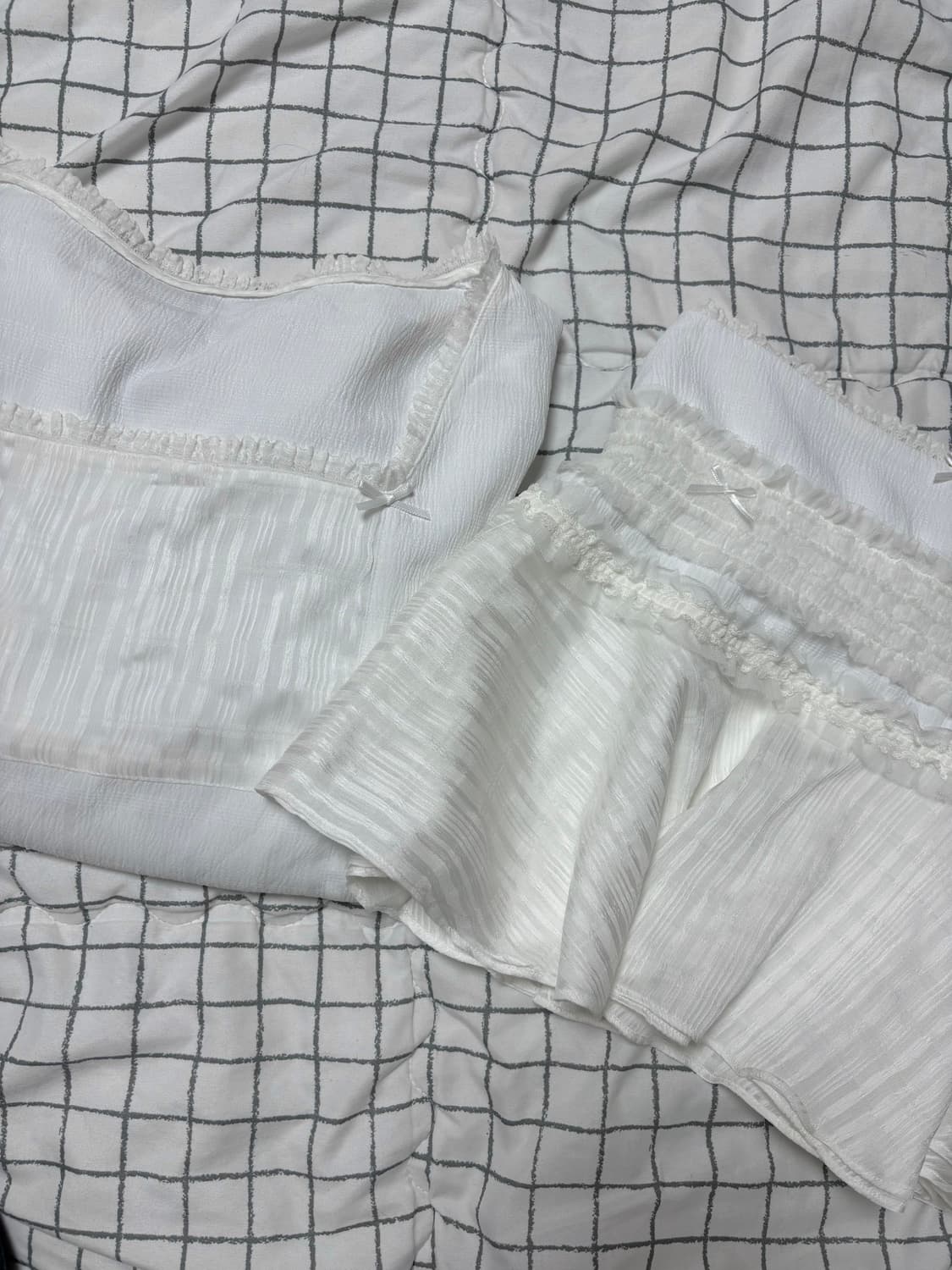 (SET)쓰리타임즈 비쥬 스커트 탑 세트 상품이미지7