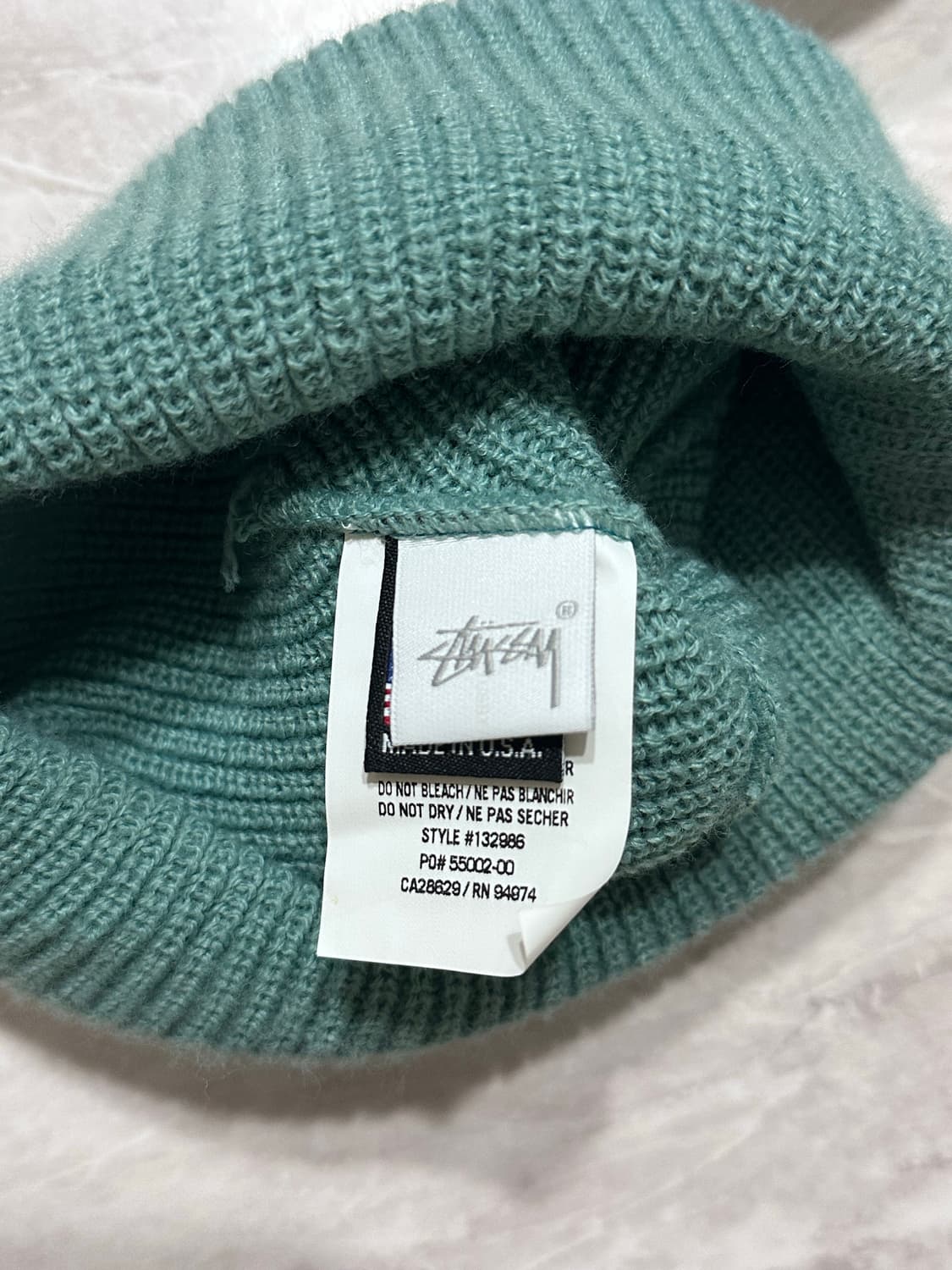 스투시 스탁 비니 블루 오션 민트색 상품이미지3