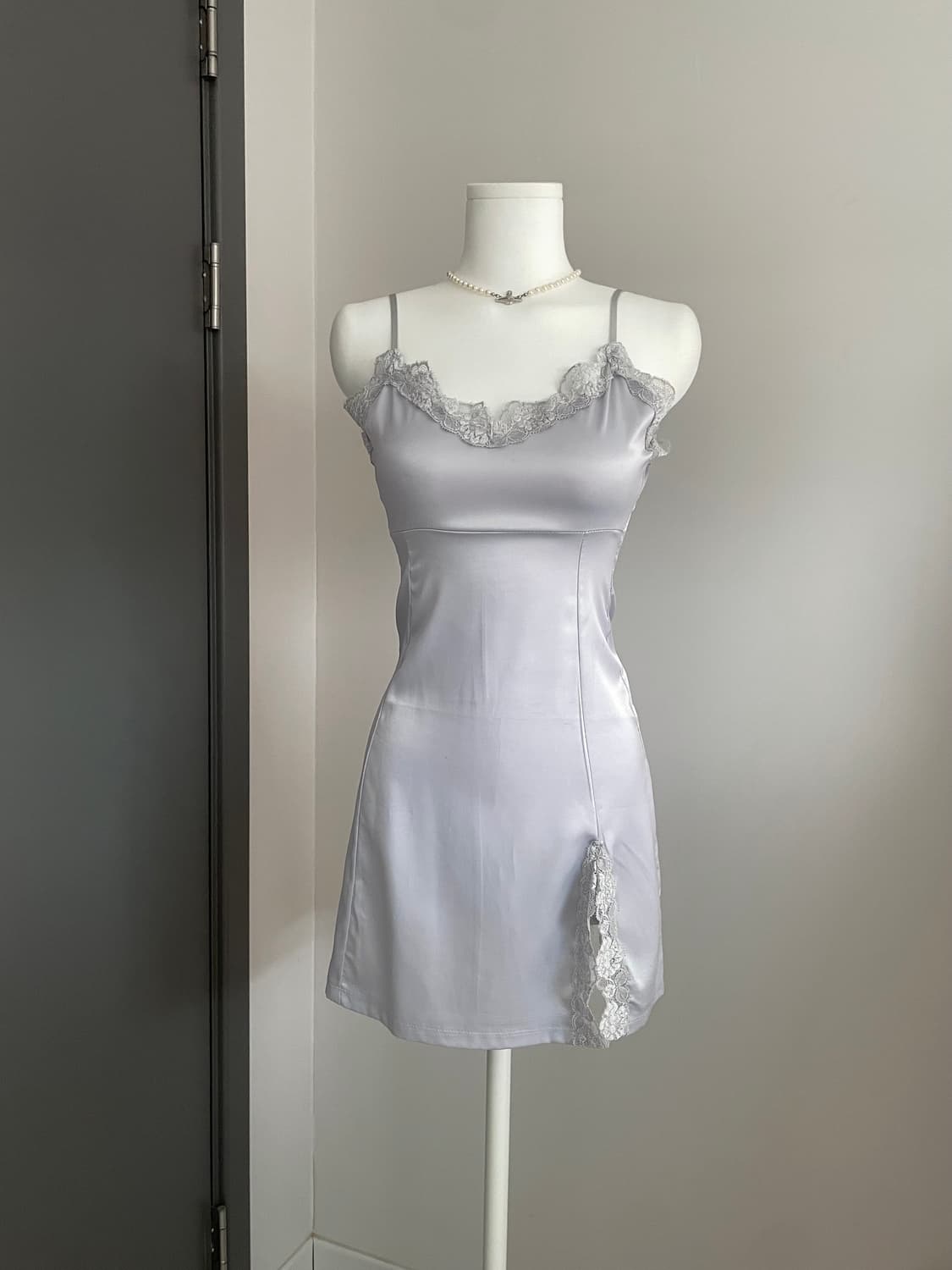 스윔시티 실키 드레스 실키원피스 실버그레이 상품이미지1