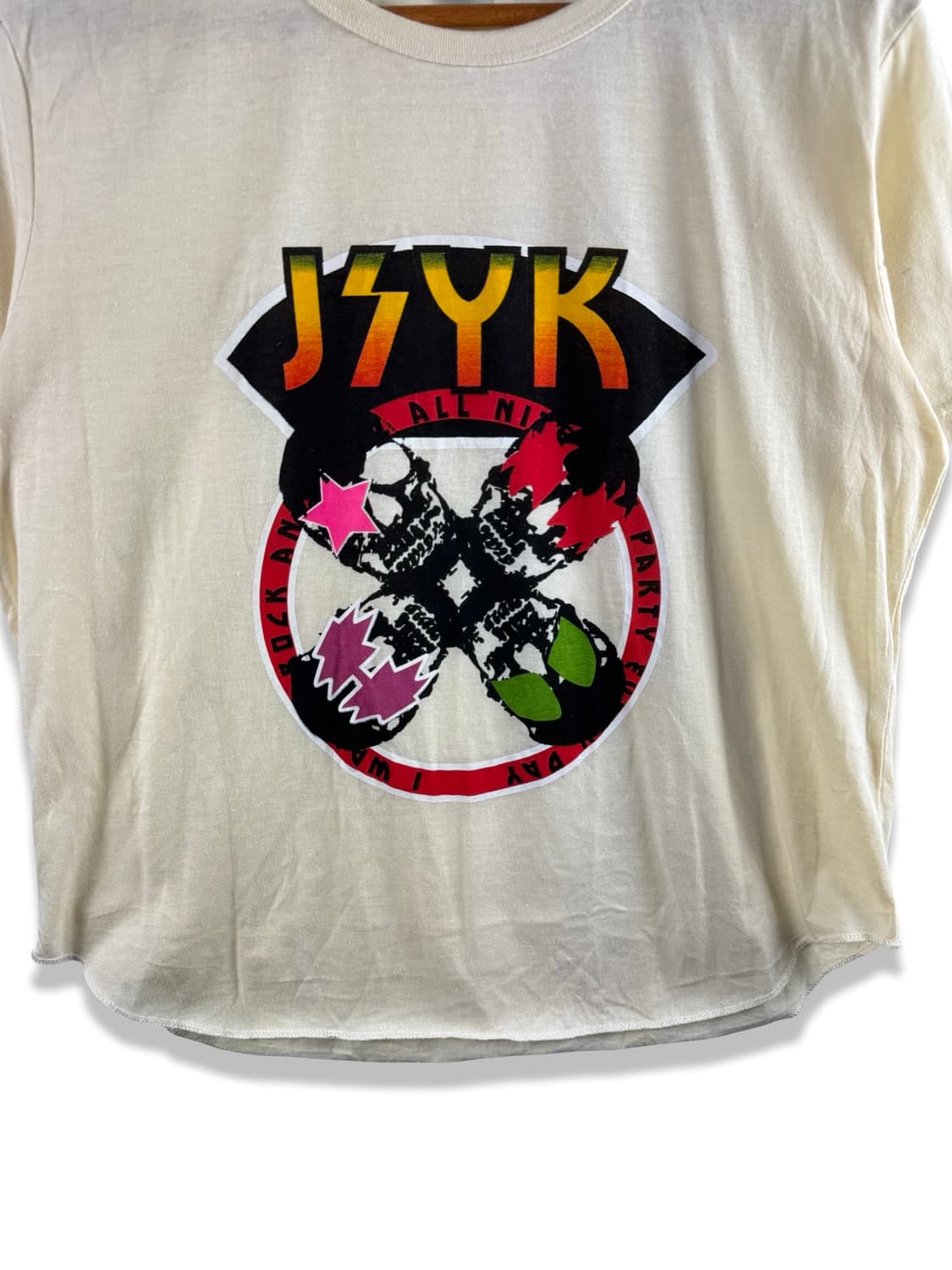 JPN 펑크 스컬 프린팅 티셔츠2362 상품이미지4
