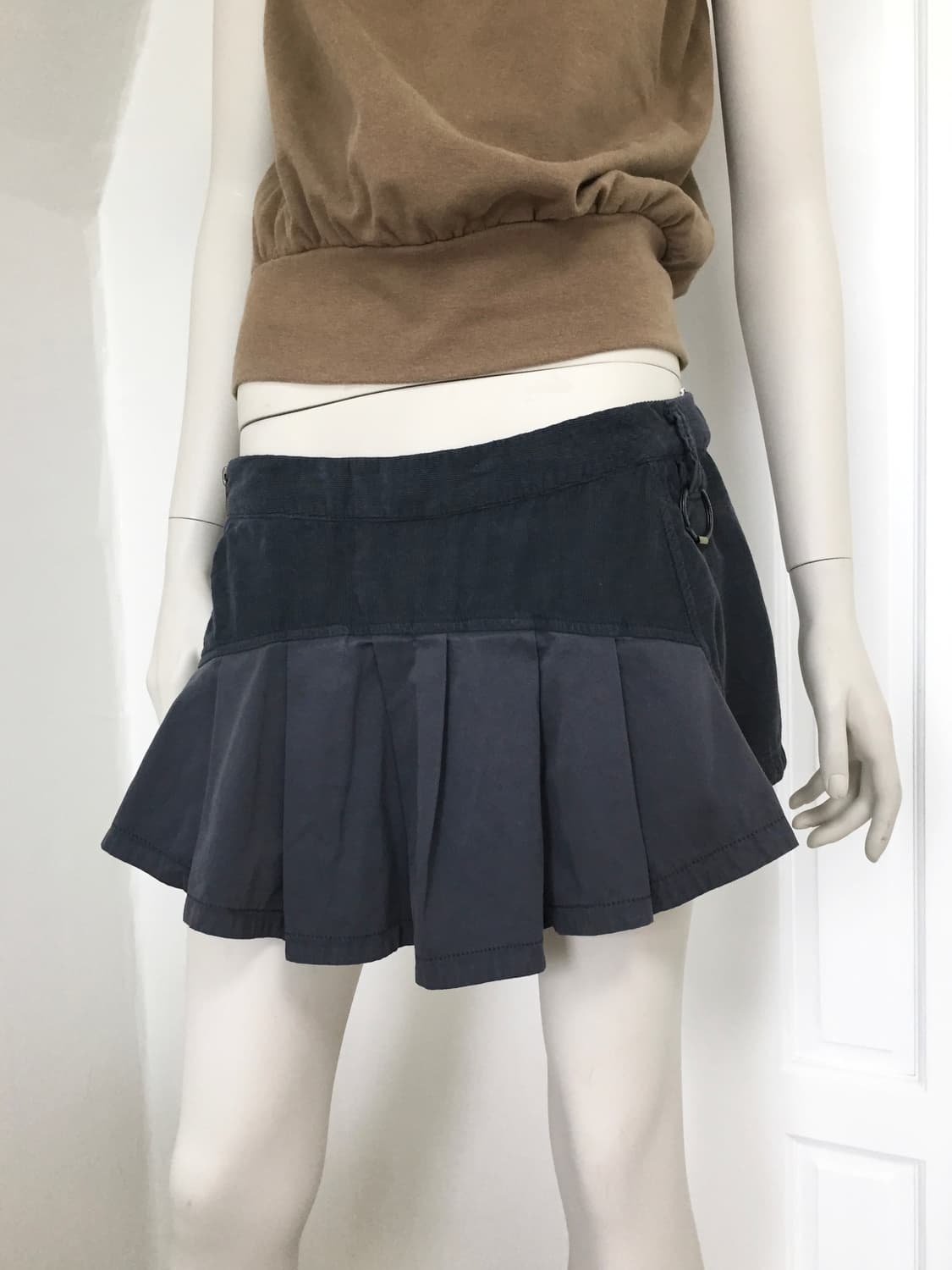Italy made Vintage Pleats Mini Skirt 상품이미지1