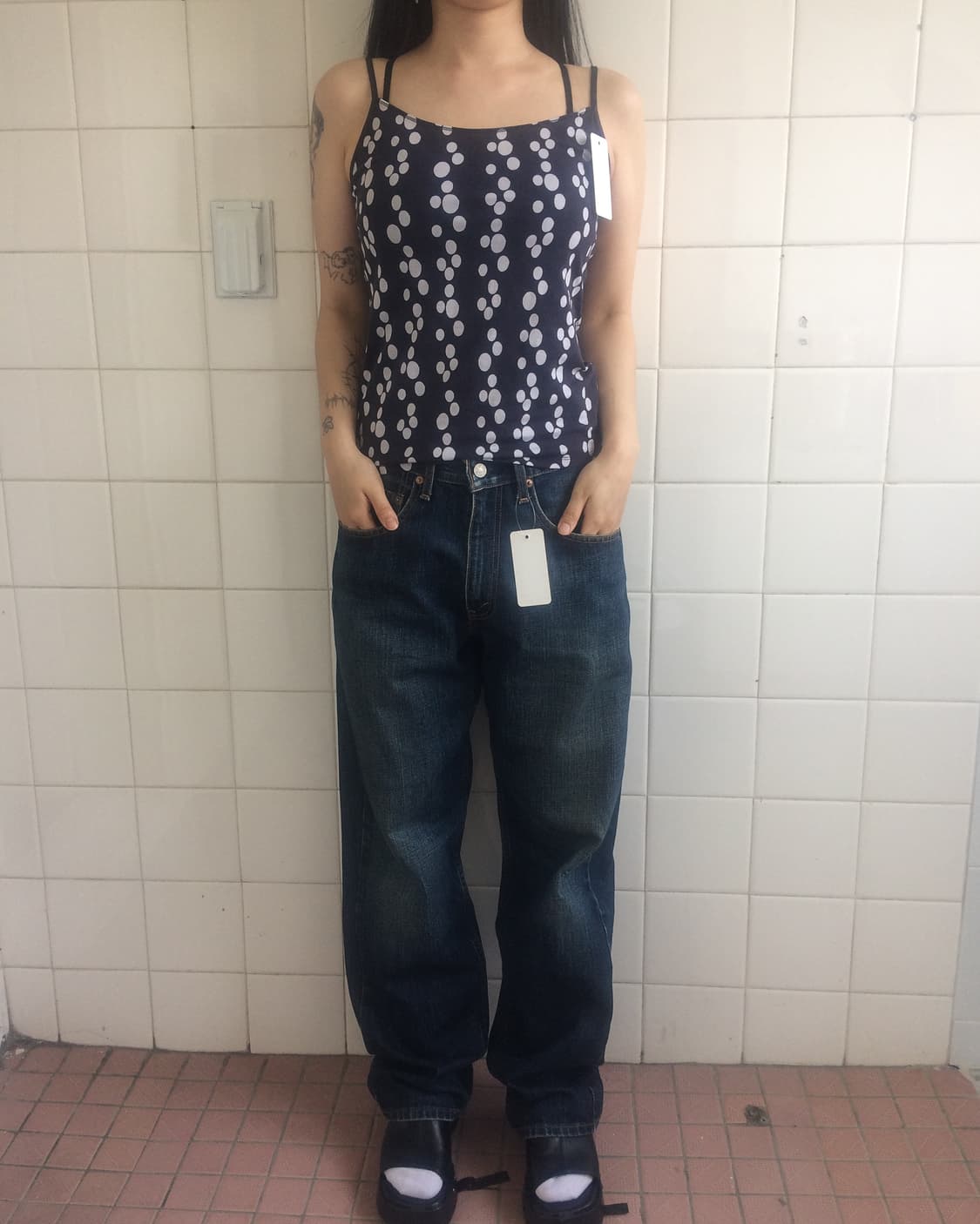 Dot pattern sleeveless 상품이미지1