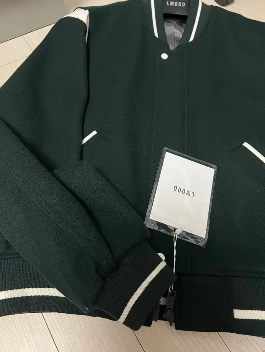 엘무드 프레피 스타디움 자켓 딥 그린 48size 상품이미지1