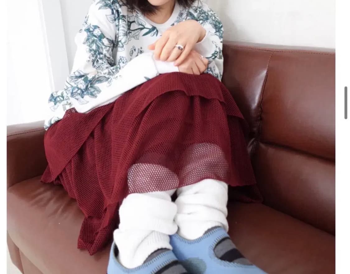 버건디 네트메쉬 샤 스커트 캉캉스커트 상품이미지4