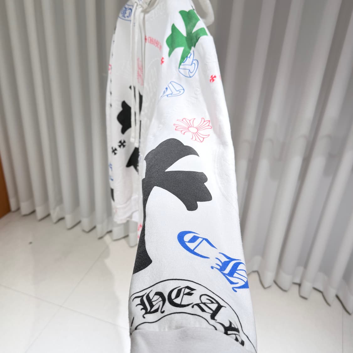 (A/XL) / 크롬하츠 스텐실 화이트 후드집업 상품이미지2