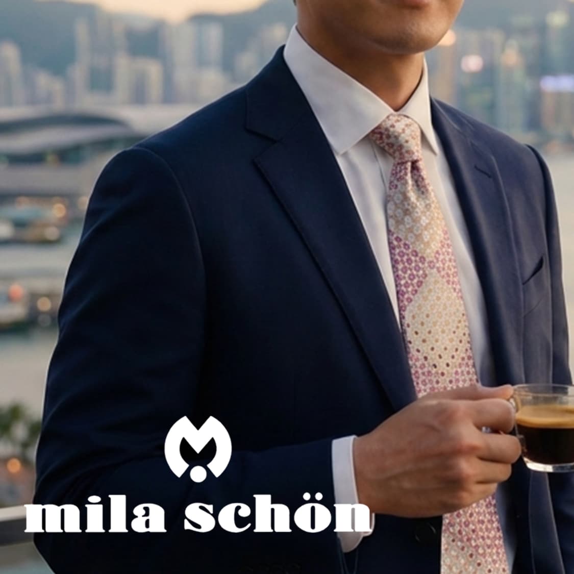 밀라숀 실크 핑크 패턴 넥타이 9cm A+등급 e807 상품이미지1