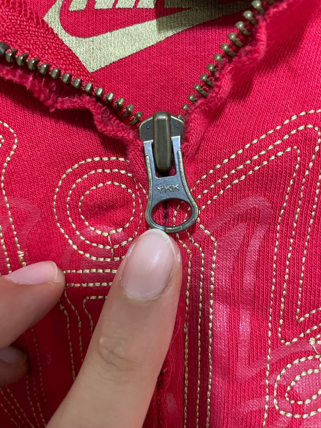 y2k 00s 나이키 레드 후드집업 상품이미지5