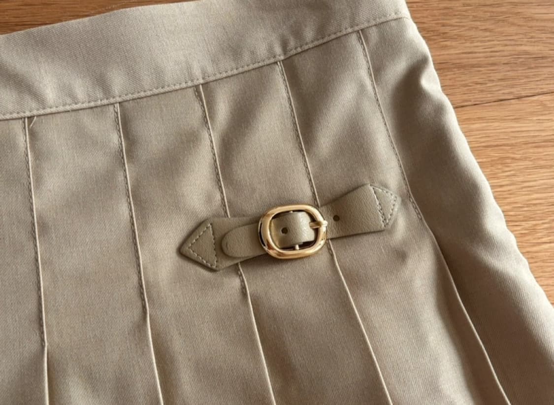 틸아이다이 플리츠 스커트 라이트 베이지 M 상품이미지3