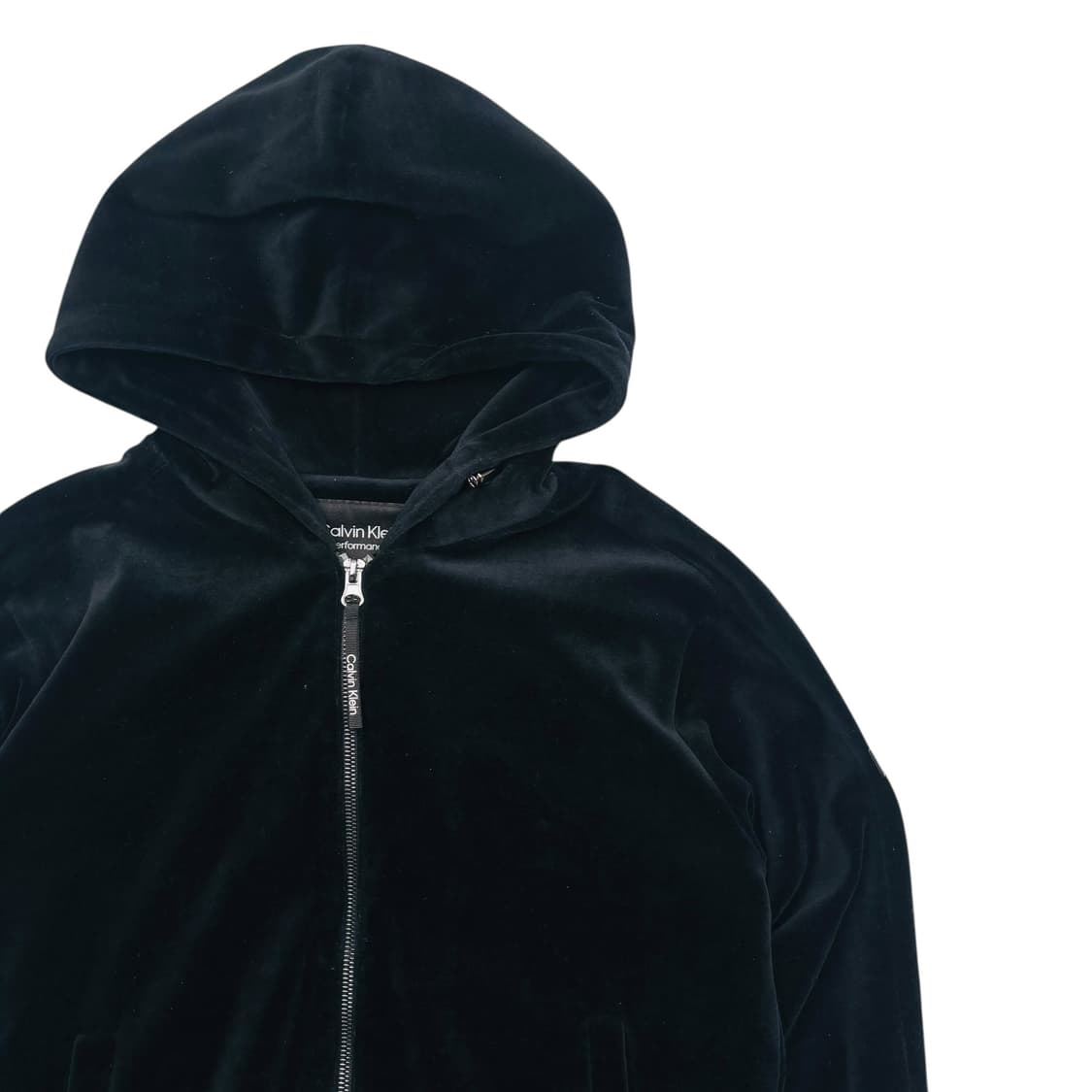 캘빈 클라인 블랙 밸루어 후드집업 S 상품이미지2