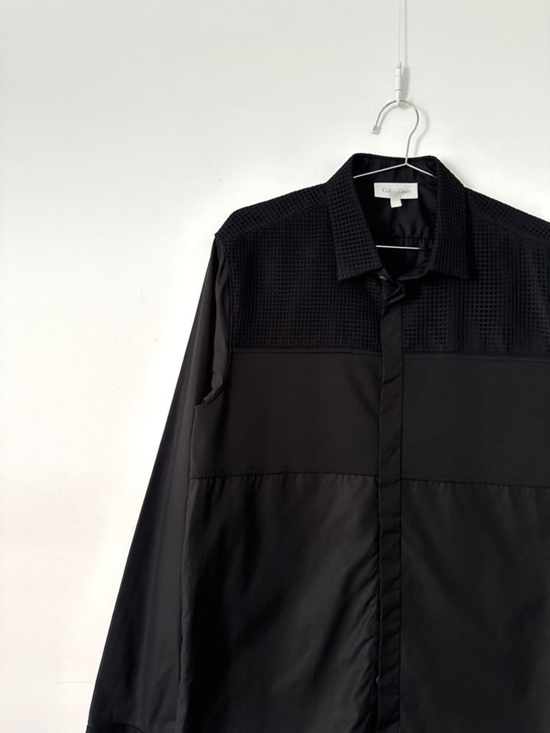 CALVIN KLEIN dual pattern shirt / black 상품이미지2