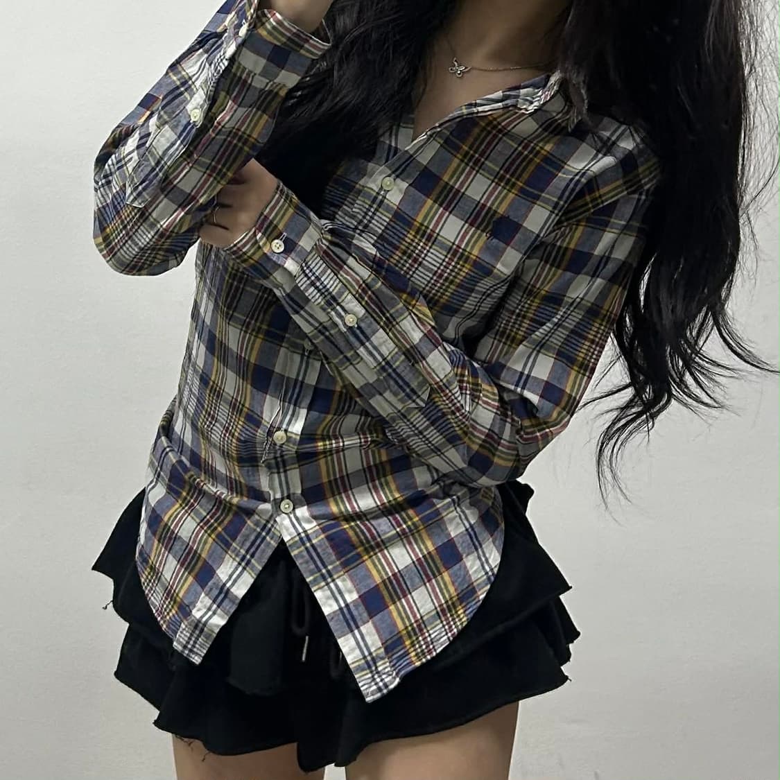 폴로 랄프로렌 클래식핏 체크 셔츠(XS) 상품이미지2