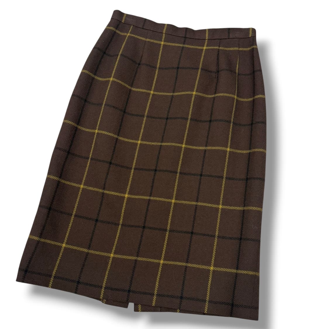 버버리 브라운 체크 울 미디스커트 상품이미지3