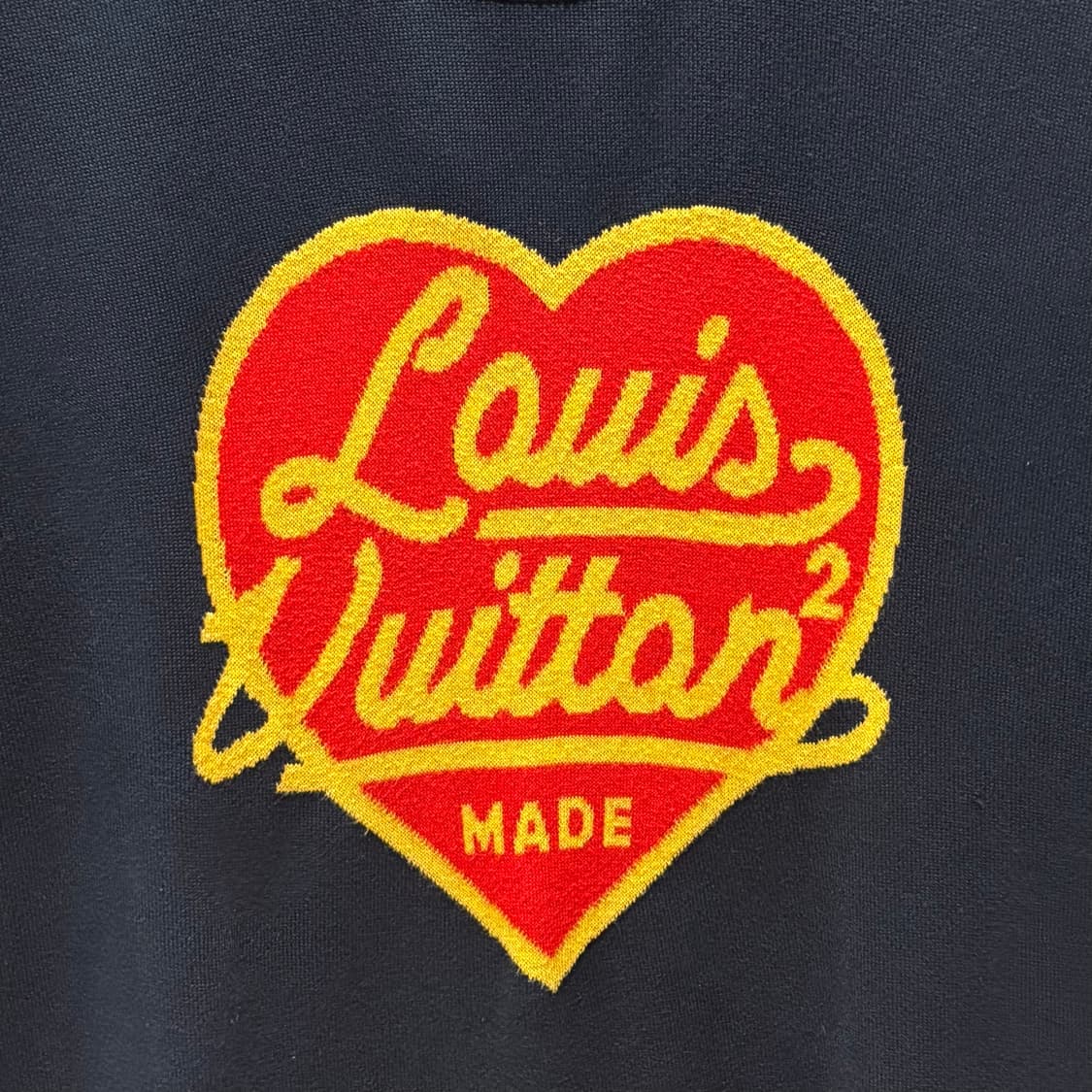 A+ / M (100) 루이비통 니고2 시그니처 니트 반팔티 네이비 상품이미지2