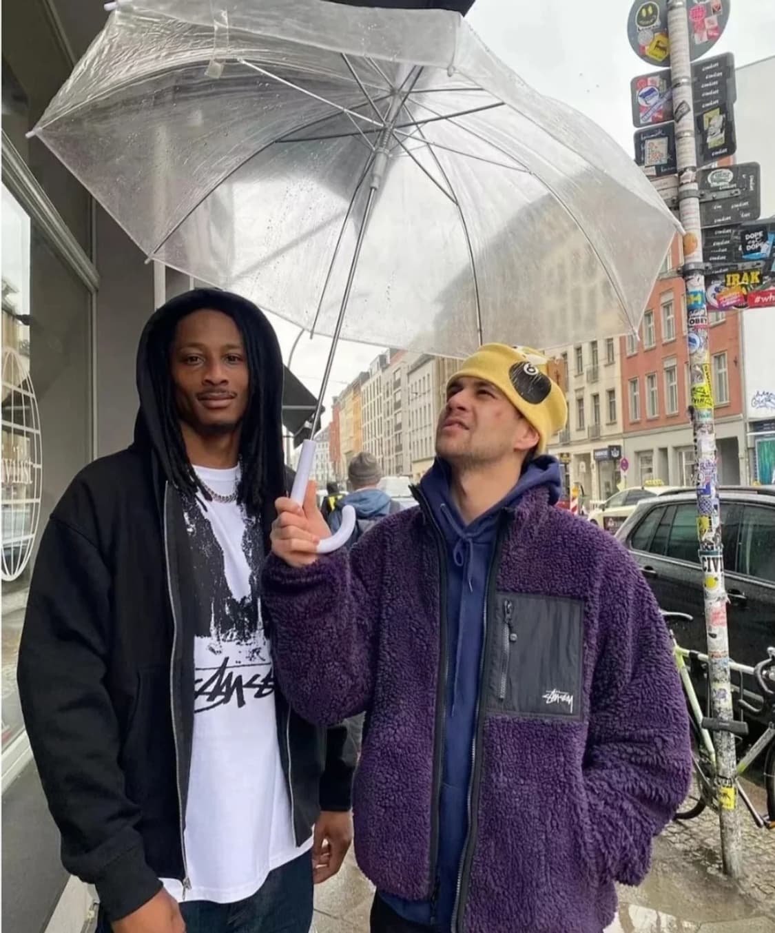 [M,L] 스투시 쉐르파 리버시블 자켓 퍼플 상품이미지2