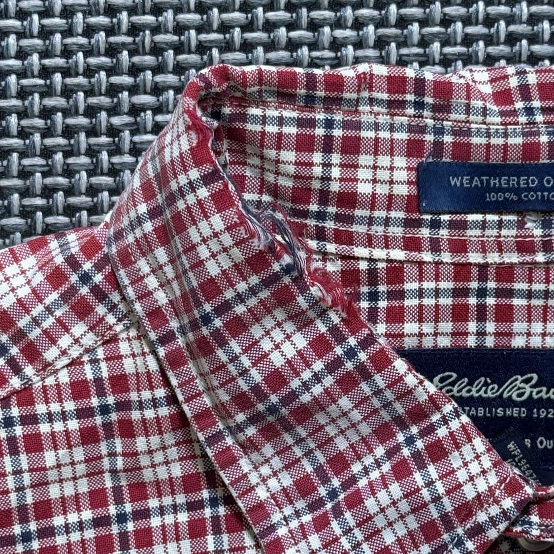 빈티지 에디바우어 체크 반팔 셔츠(kold_8453) 상품이미지6