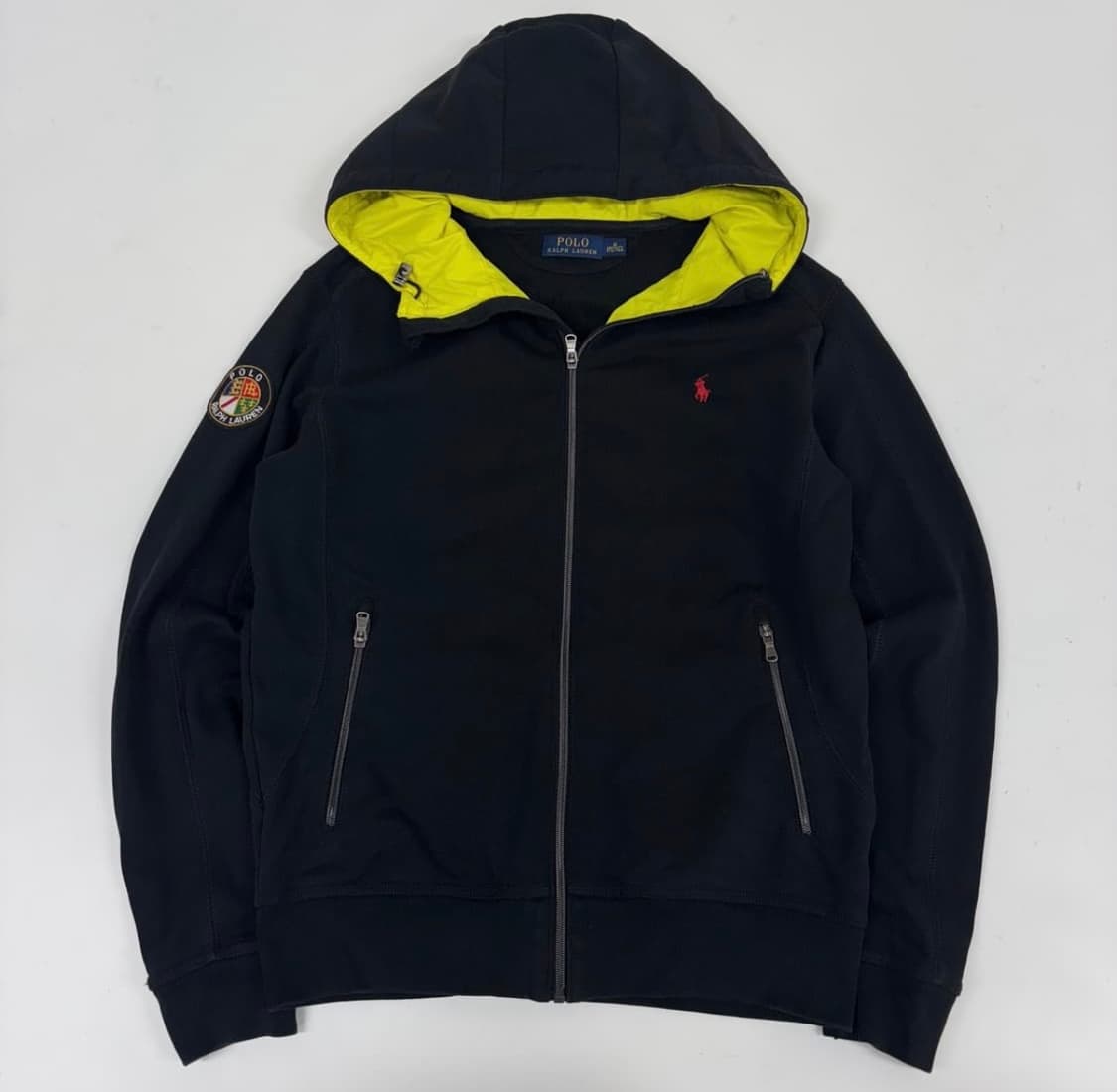 💛폴로 와펜 블랙 후드집업💛 상품이미지1