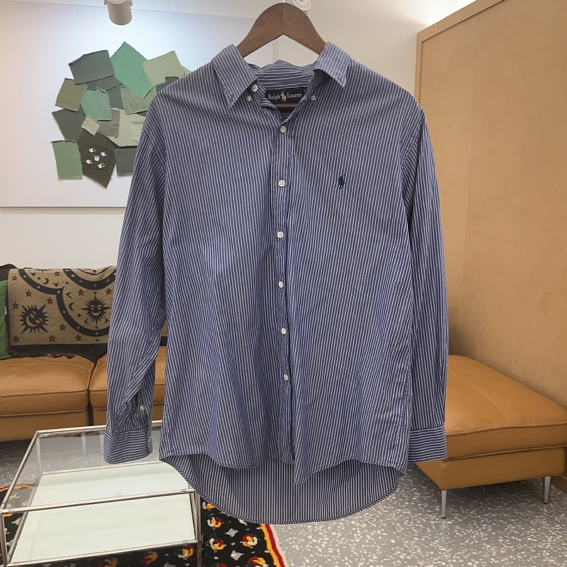 폴로 랄프로렌 자수로고 스트라이프 긴팔 셔츠 105 C07342 상품이미지3