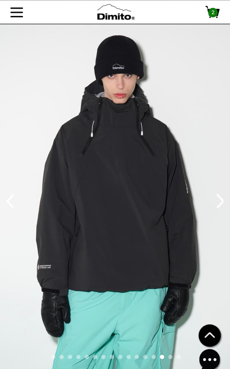 디미토 GTX PUFF PULLOVER JACKET INK black 상품이미지1