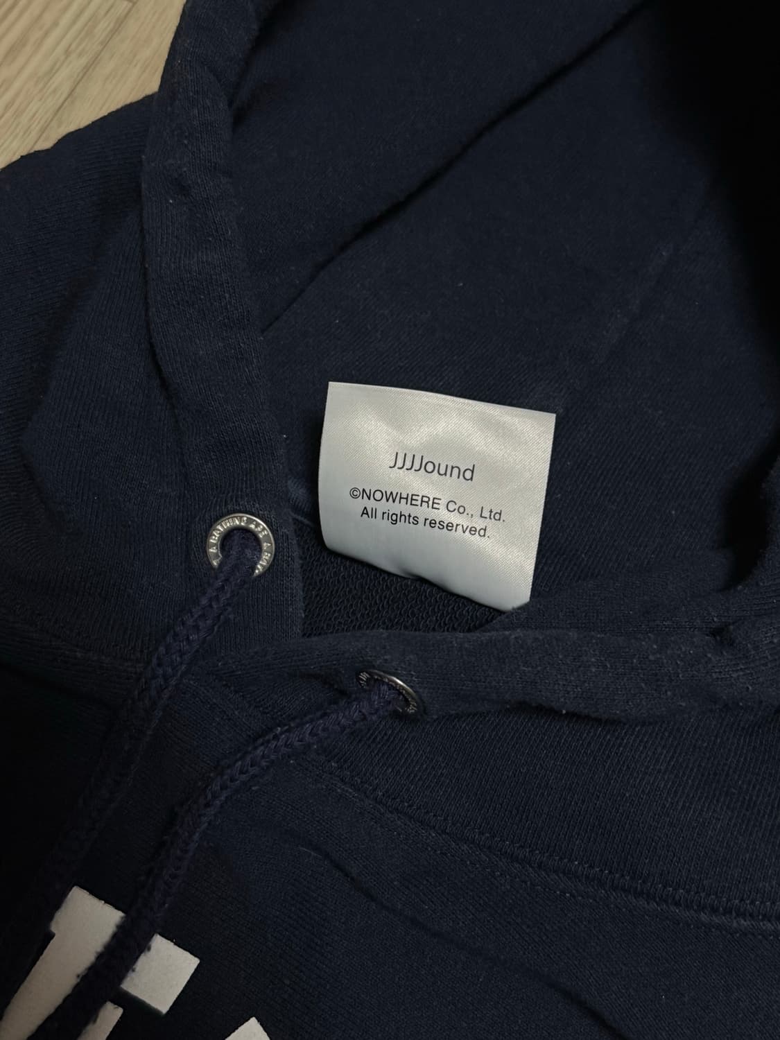 JJJJound 자운드 베이프 후드 네이비 상품이미지5