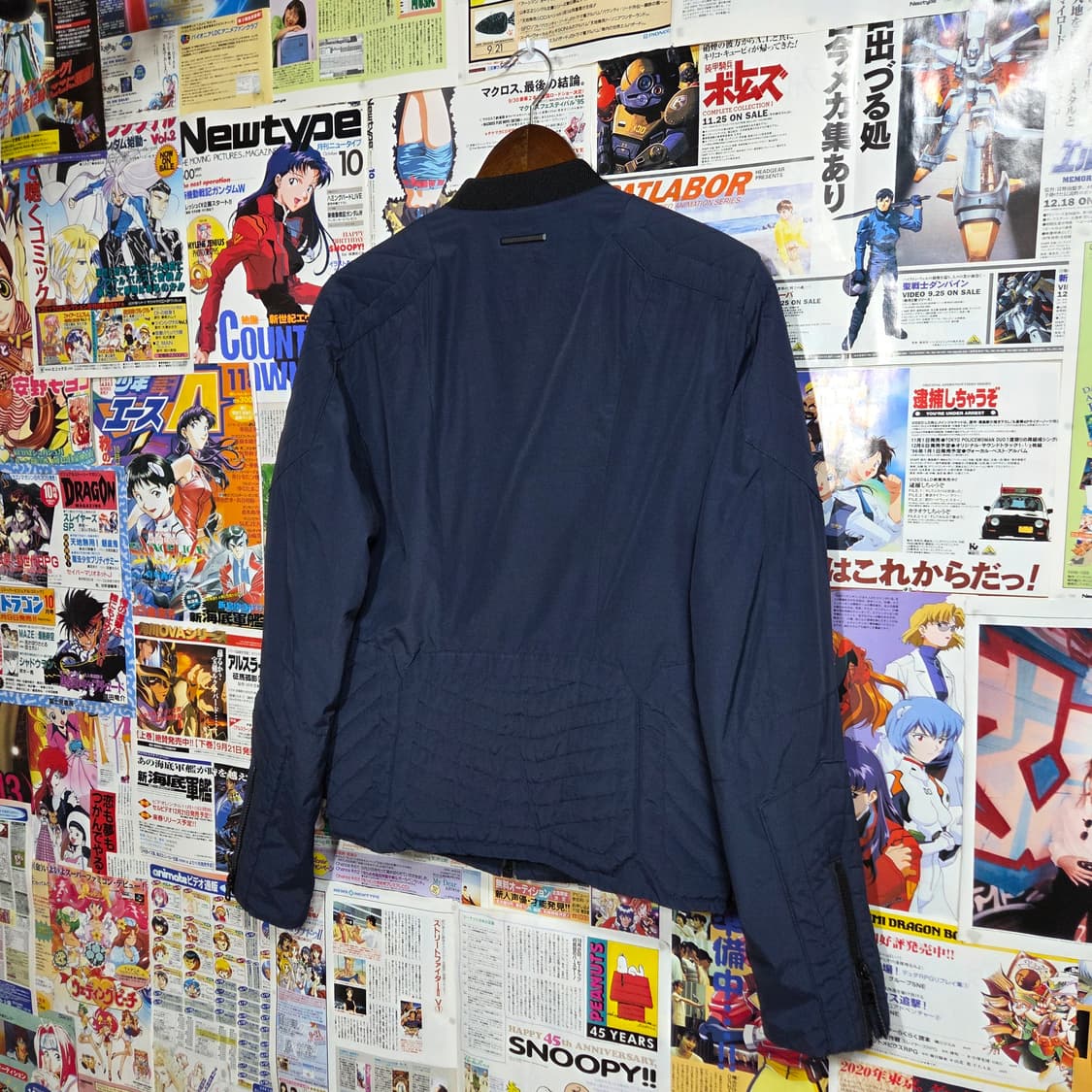 아르마니 익스체인지 네이비 패디드 바이커 무드 자켓 상품이미지5