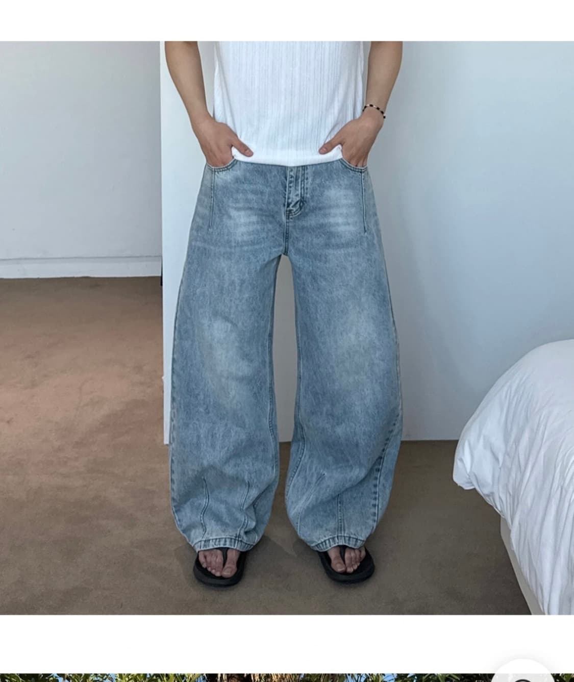 EV 원츠 커브드 데님 팬츠 (L) 상품이미지1