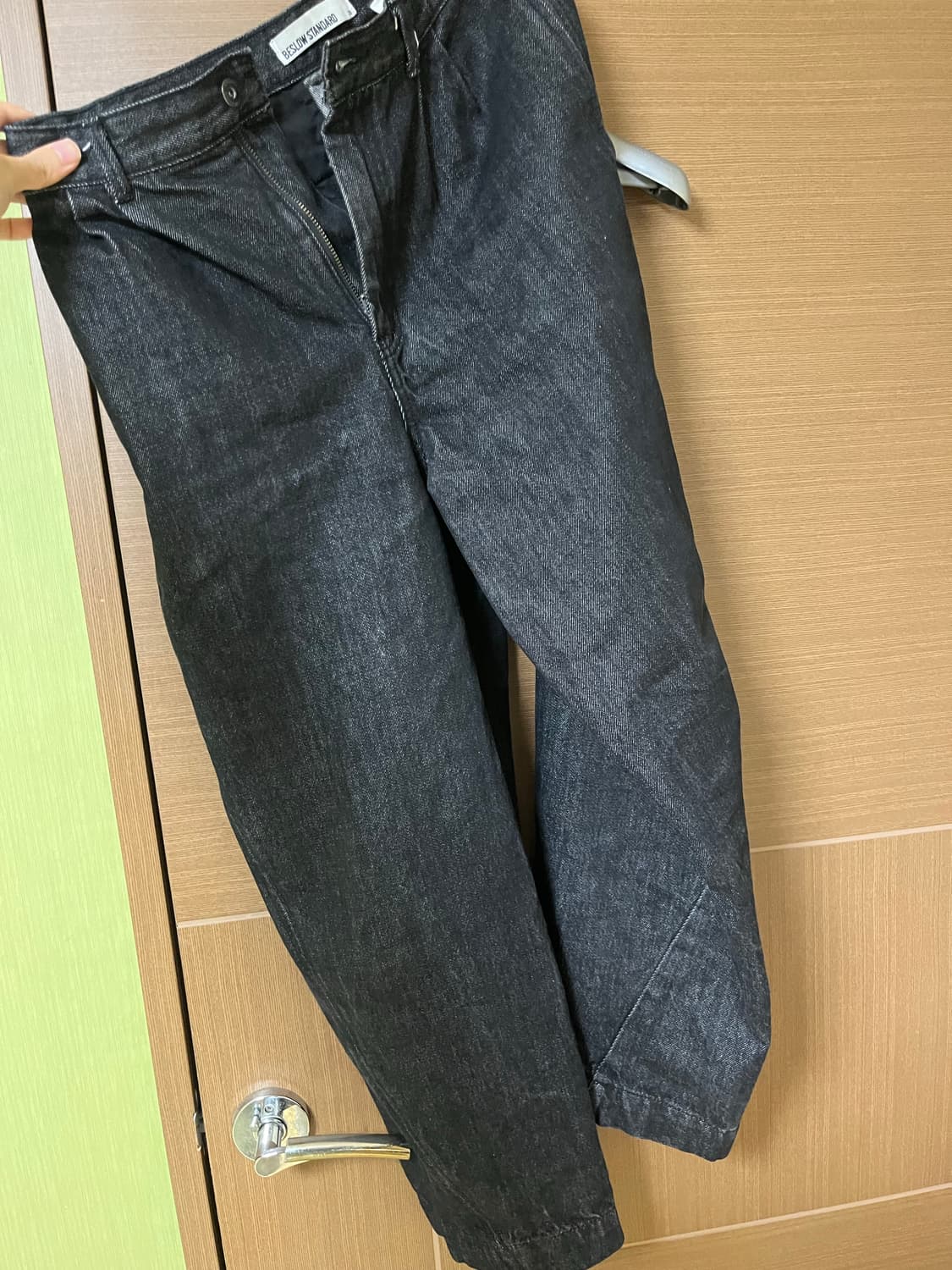 비슬로우 검정 데님 상품이미지1