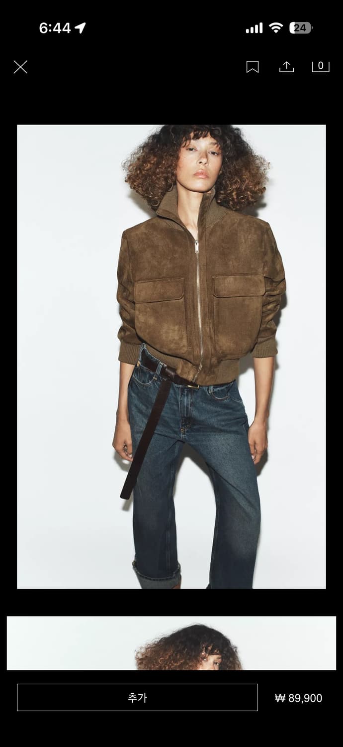 ZARA 자라 리브드 하이넥 봄버 자켓 상품이미지3