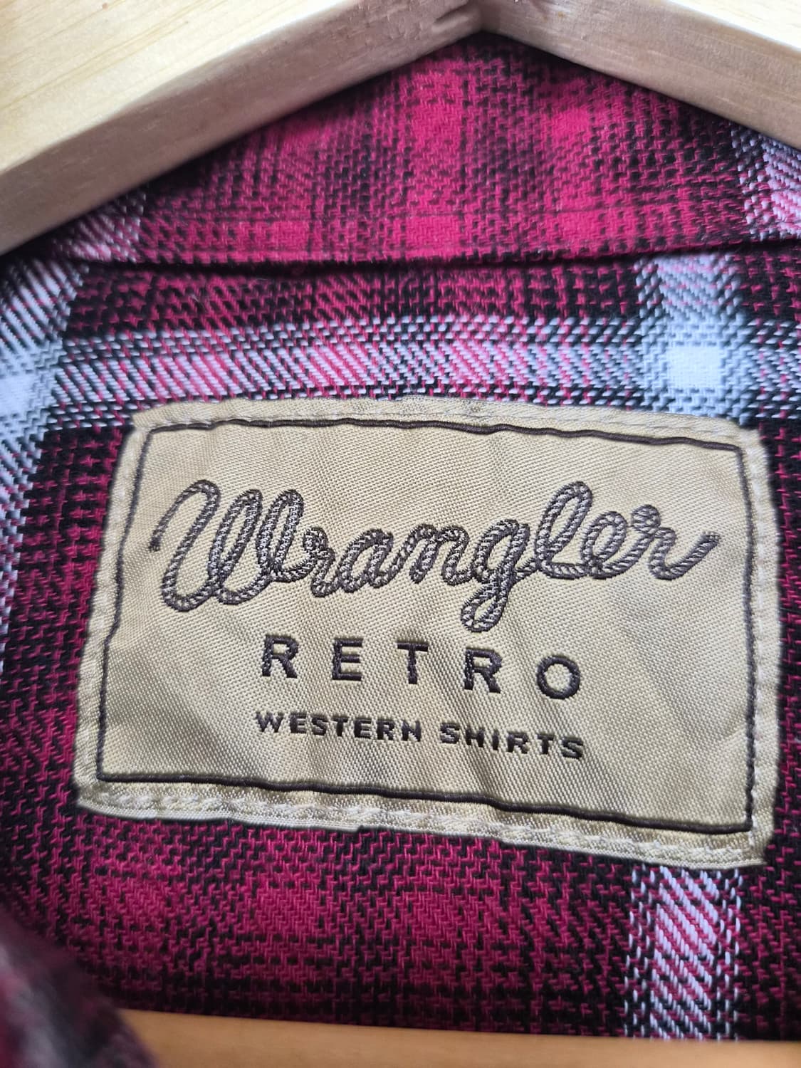 랭글러Wrangler 레트로 체크 웨스턴 셔츠 L사이즈 - S325 상품이미지4