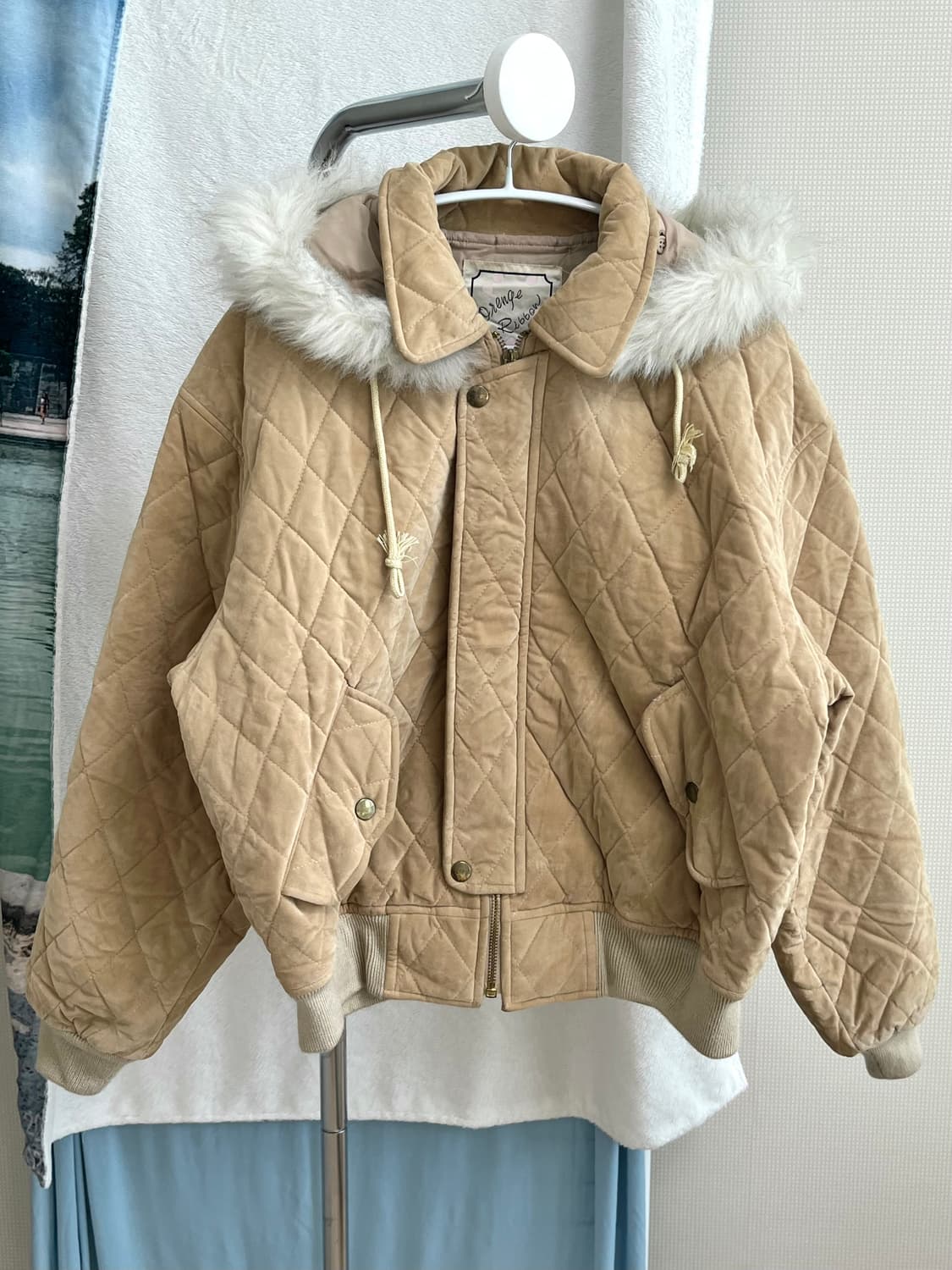 빈티지 블루종 퀼팅 점퍼 상품이미지6