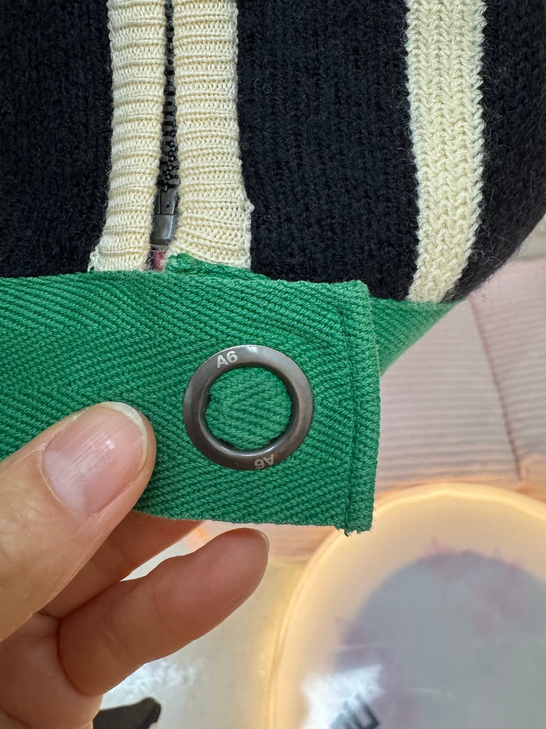 🧥 A6 스트라이프 니트 집업 베스트 (블랙 / 아이보리) 상품이미지9