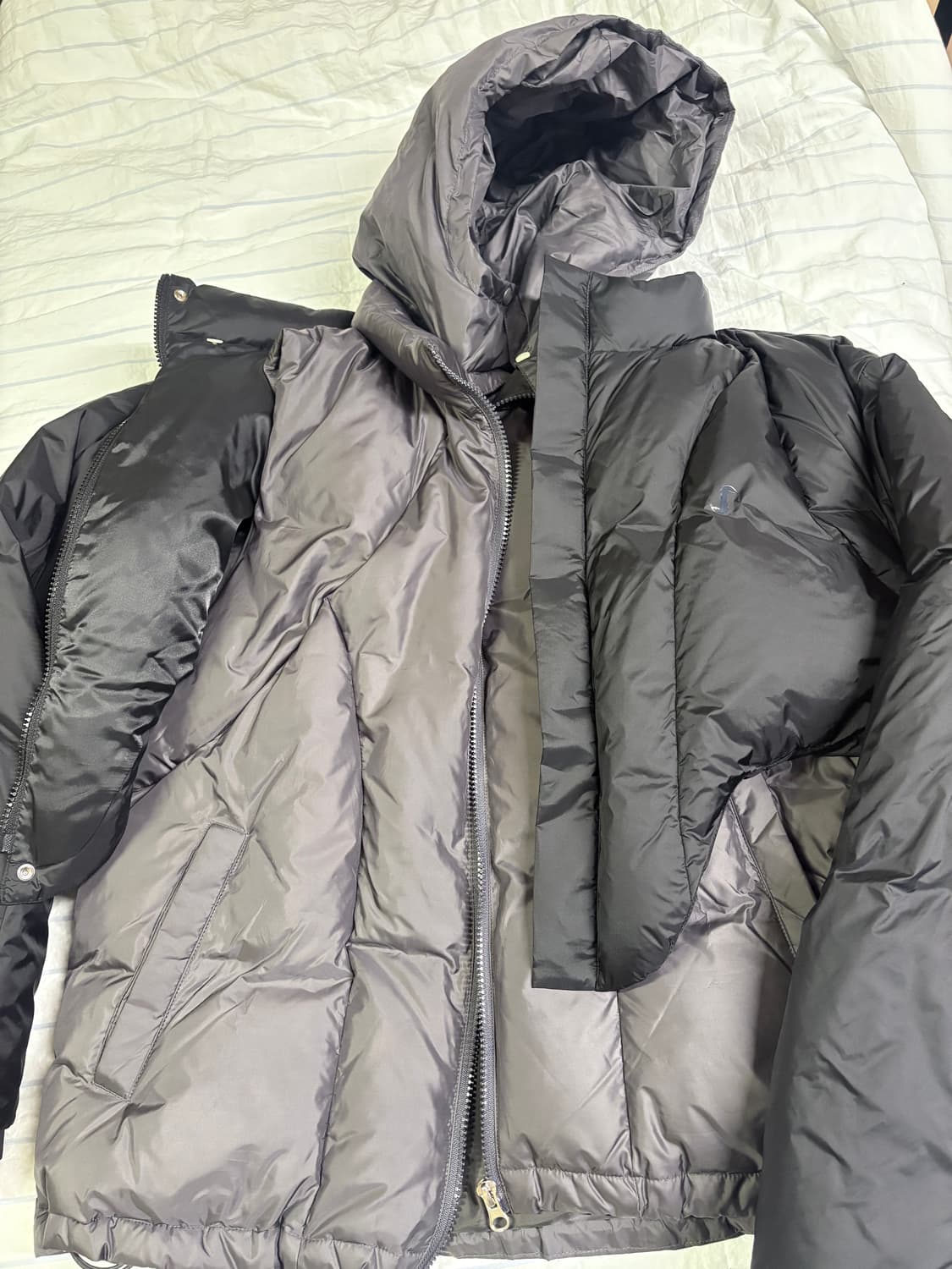 오호스 레이어드 볼레로 패딩 블랙 2사이즈 상품이미지4