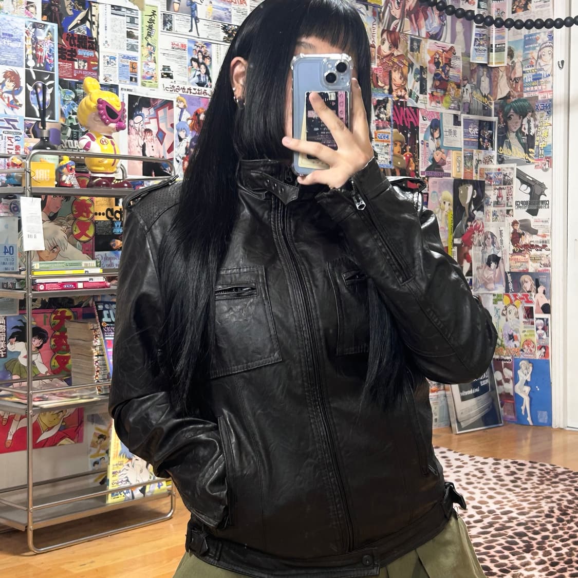 자라 맨즈 브라운 락시크 넥버클 가죽 라이더 자켓 상품이미지1