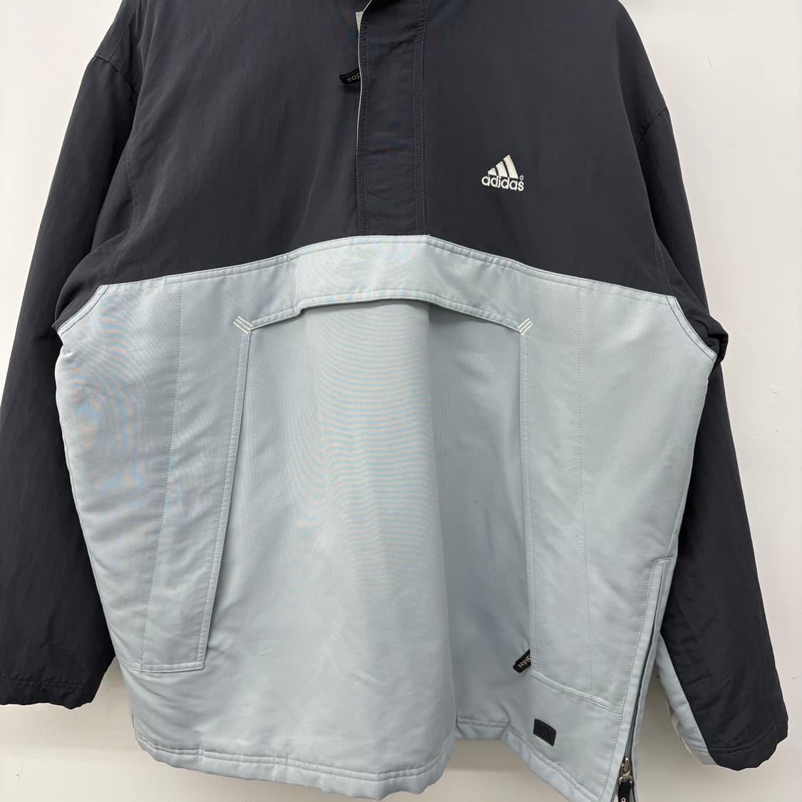 아디다스 블랙/회색 아노락 후드 자켓 남성 XL 상품이미지2