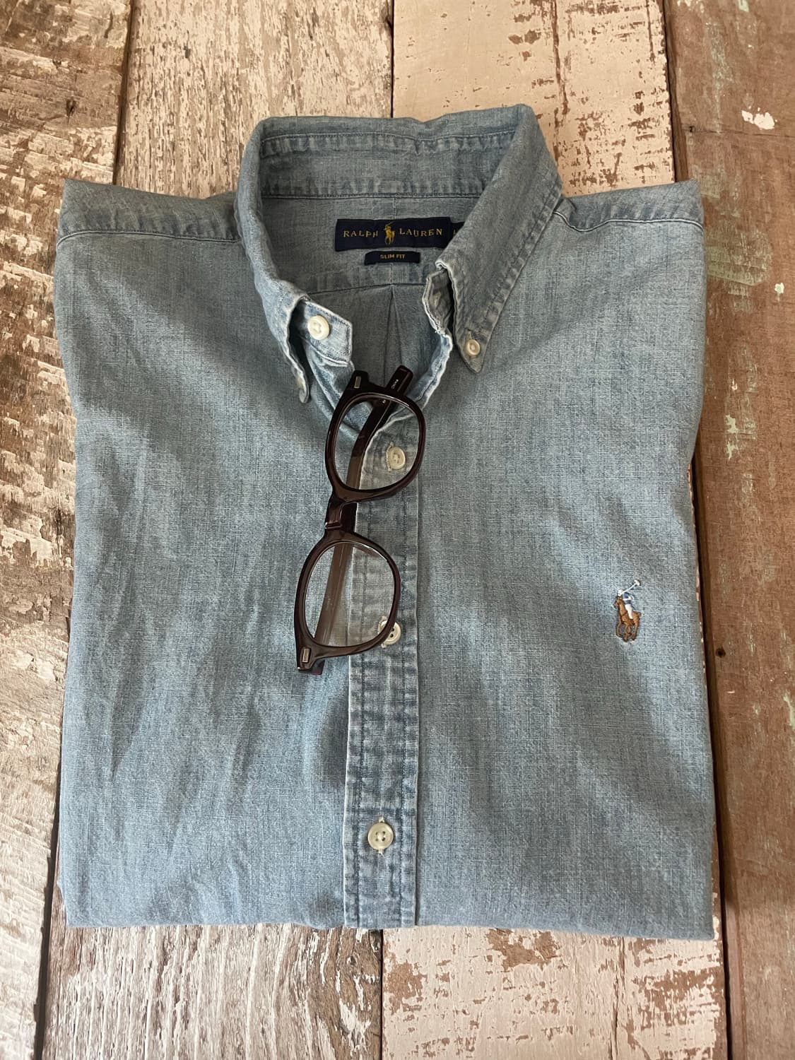 폴로 랄프로렌 슬림핏 데님 셔츠 상품이미지2