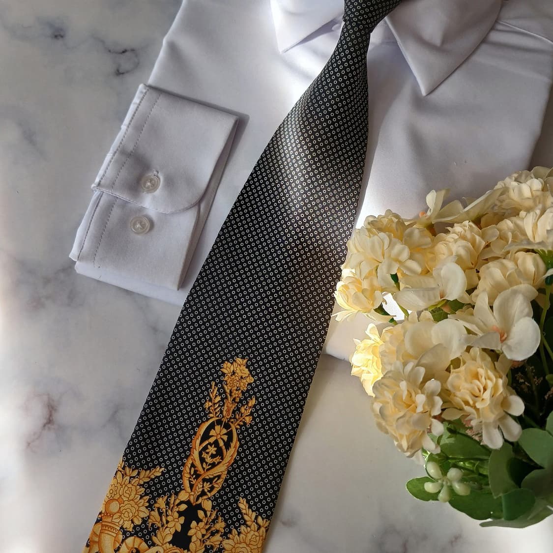 베르사체 실크 바로크 패턴 넥타이 9.8cm A+~A등급 A19057
 상품이미지6