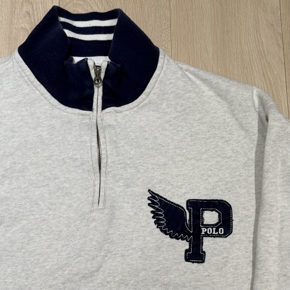 랄프로렌 폴로 P WING P윙 1/4 집업 스웻 맨투맨 90s 00s 상품이미지2