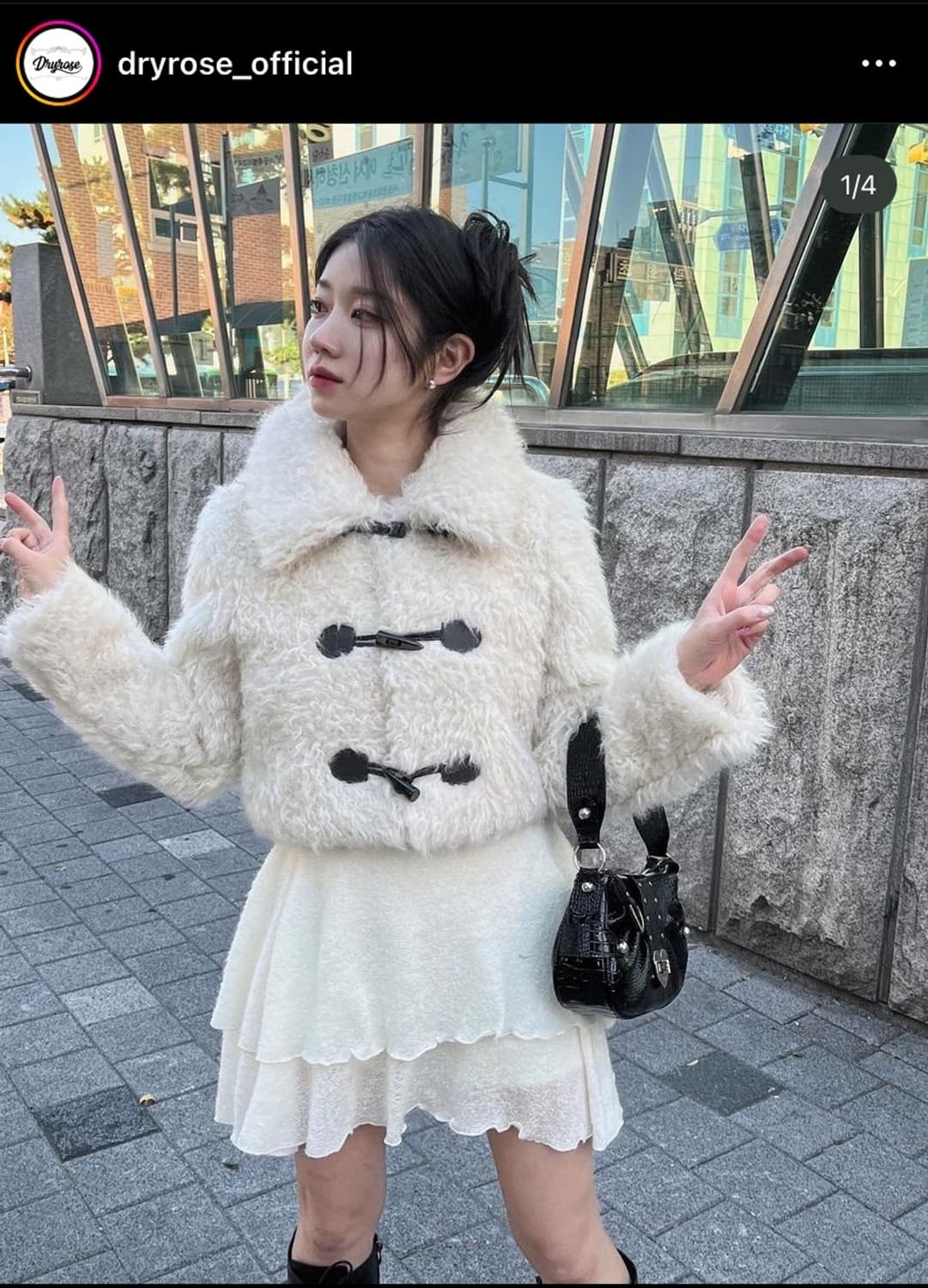 [단종] 드라이로즈 아이보리 퍼 자켓 오네갸루깔 상품이미지4