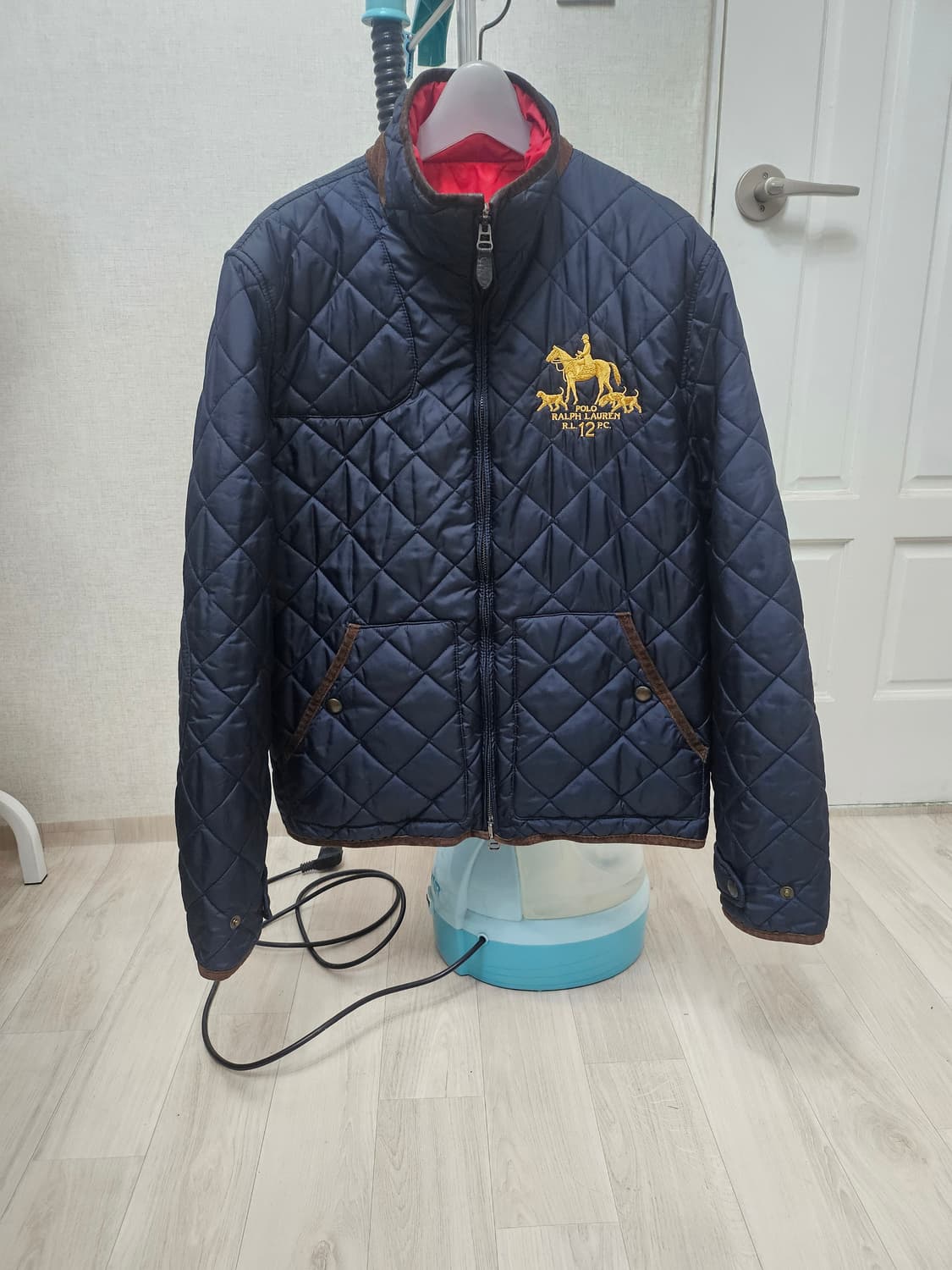 (95~100)M☆우주매물☆랄프로렌폴로빅포니 리버시블[네이비빨강]퀼팅자켓 상품이미지1