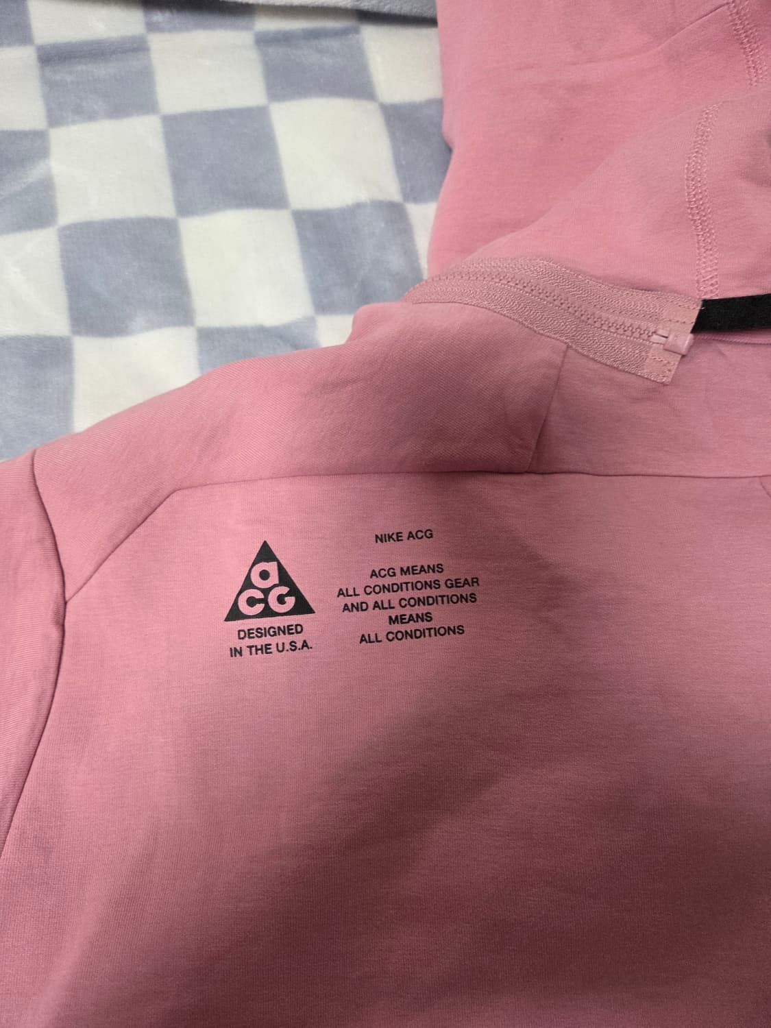 ACG 나이키 랩 LAB 컴퍼넌트 후드 플리스 7부 크루넥셔츠 핑크 XL 상품이미지6