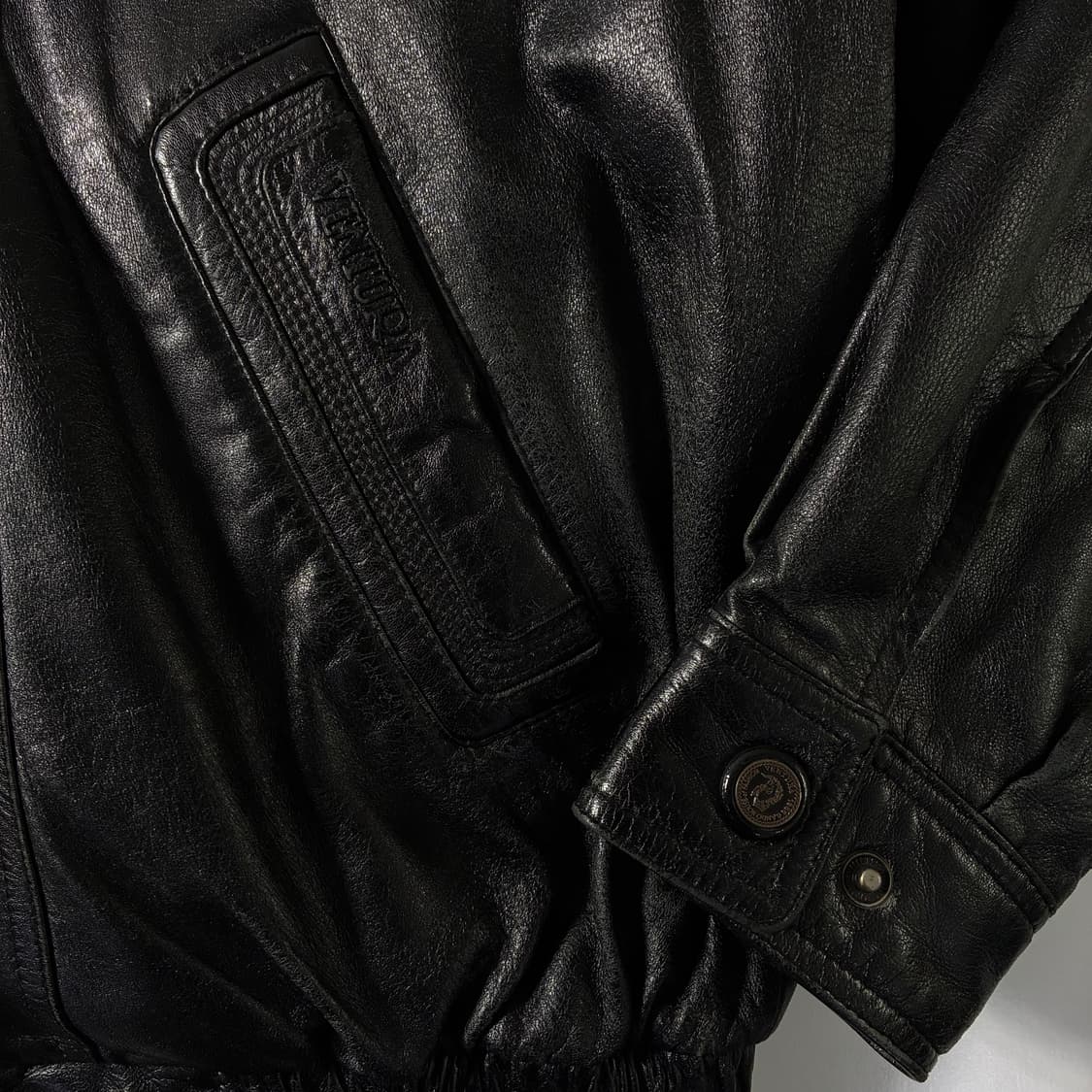 Ventura  벤투라 빈티지 램스킨 레더 봄버 자켓 (내피 탈부착 가능 상품이미지2