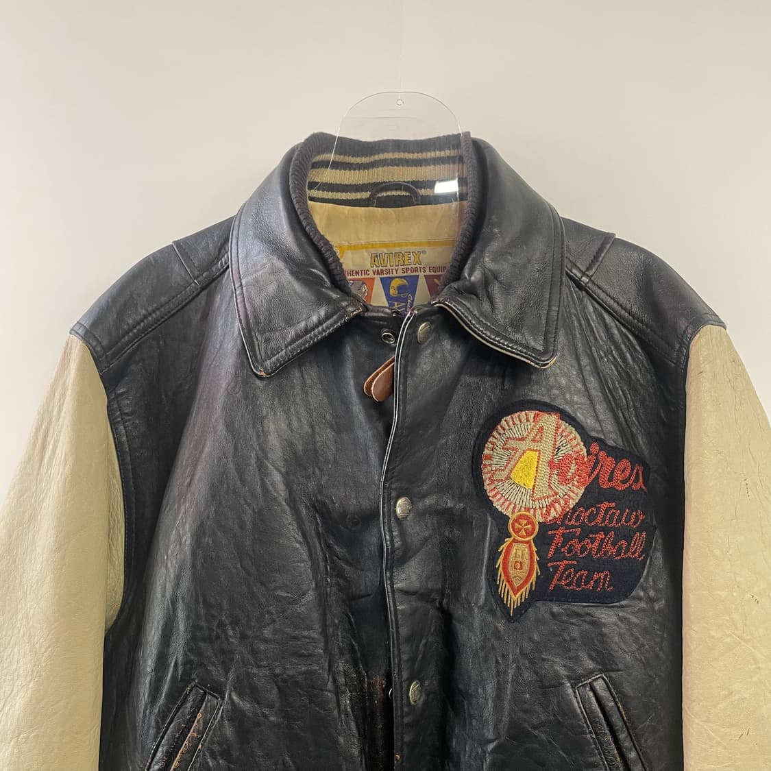 90s 아비렉스 가죽 바시티자켓 상품이미지5