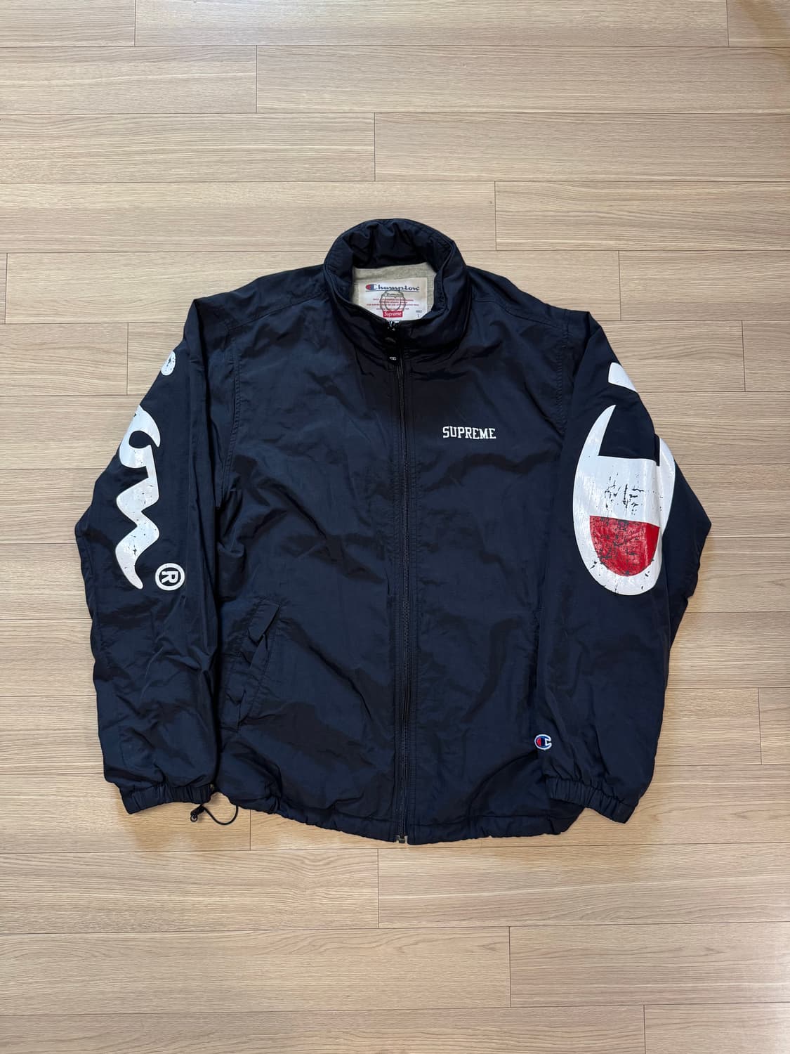 슈프림 챔피온 콜라보 스크립트 로고 후디드 자켓 L 상품이미지1