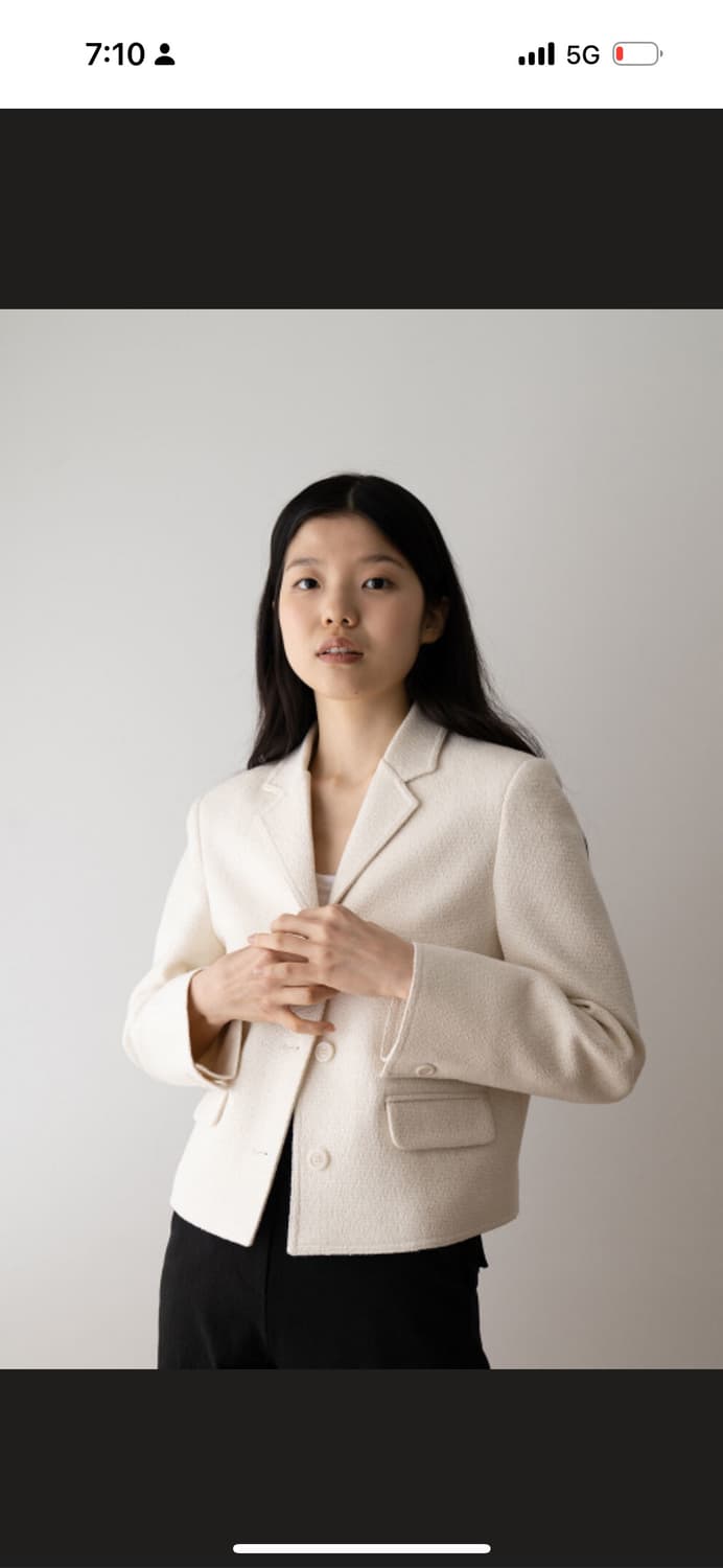 Letter 트위드 자켓 상품이미지4