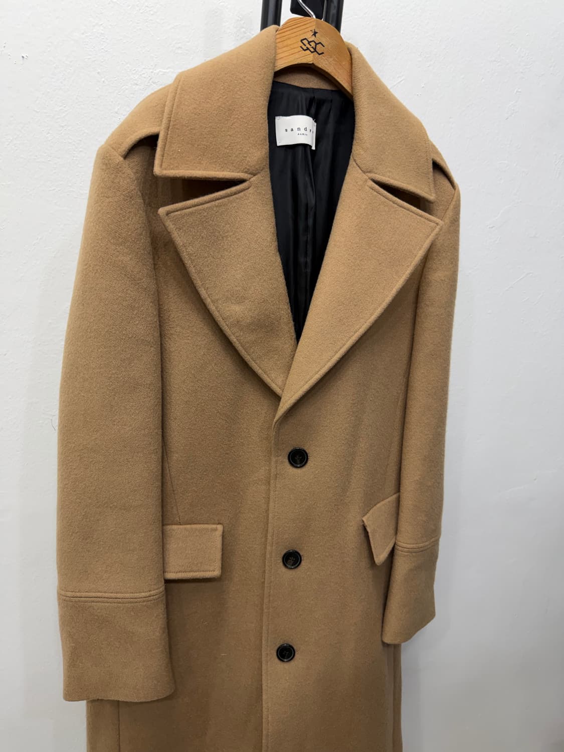 정품) 산드로옴므 코트 브라운 100 상품이미지2