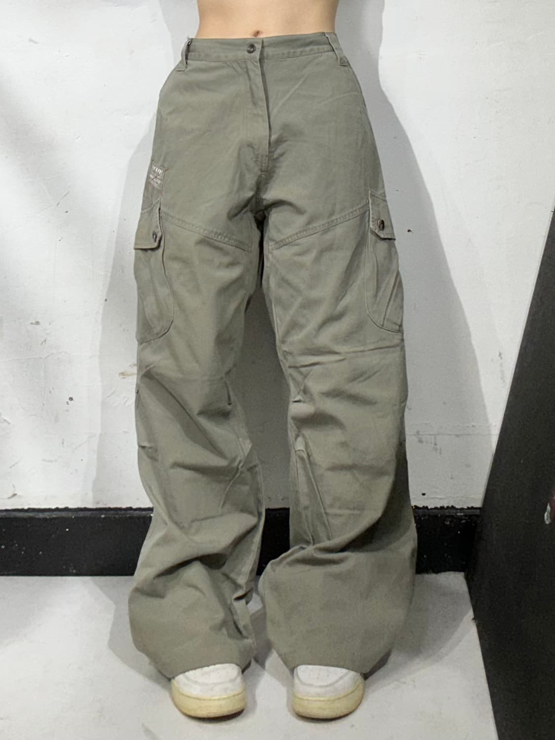 빈티지 mv 와이드 빅 포켓 카키 베이지 카고 팬츠 XXL 상품이미지2
