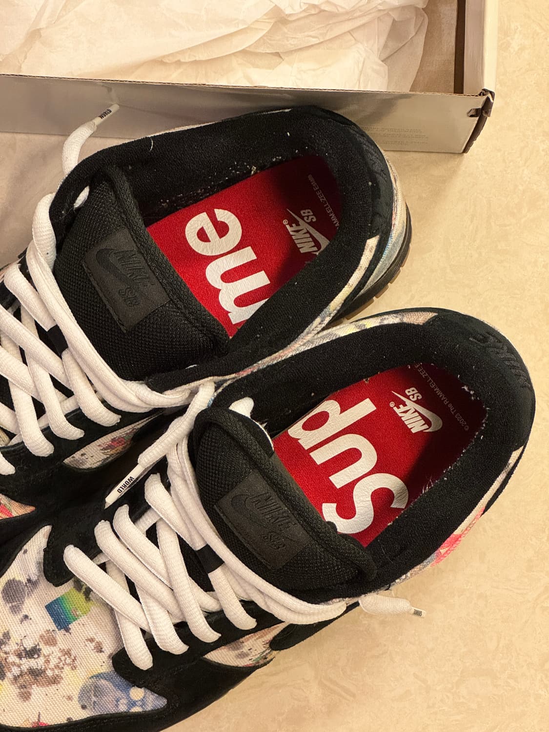 (290) 슈프림 x 나이키SB 덩크 로우 라멜지 블랙 상품이미지5