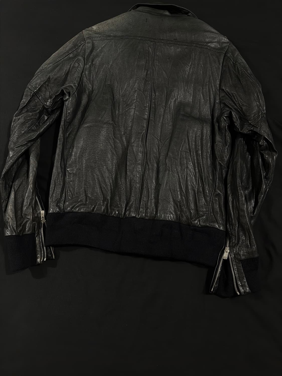 Pigskin Leather Zip Jacket 상품이미지5